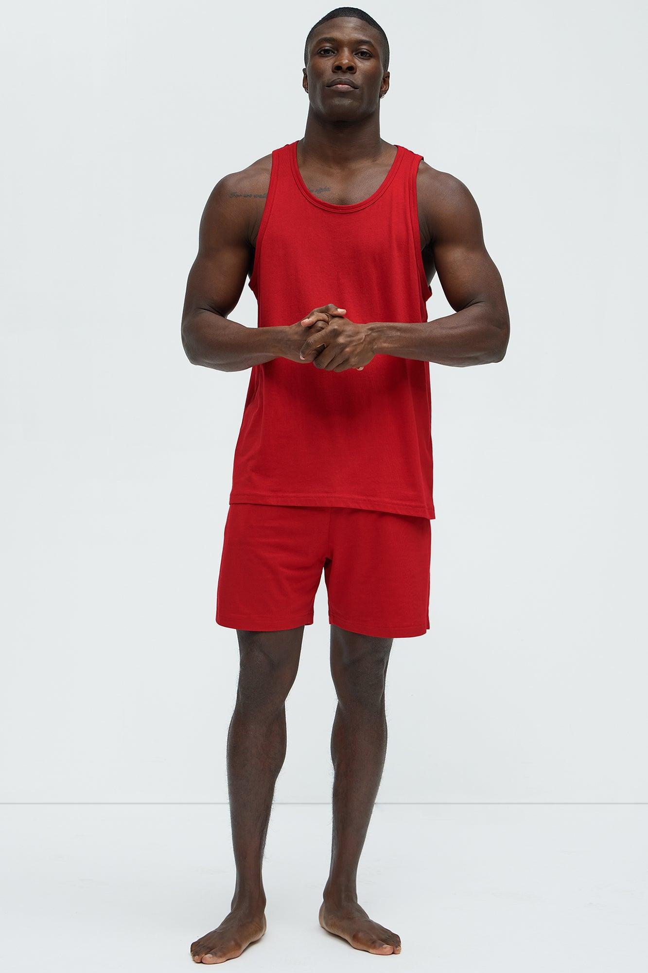 Essential Modal Lounge Tank - Red Product Image