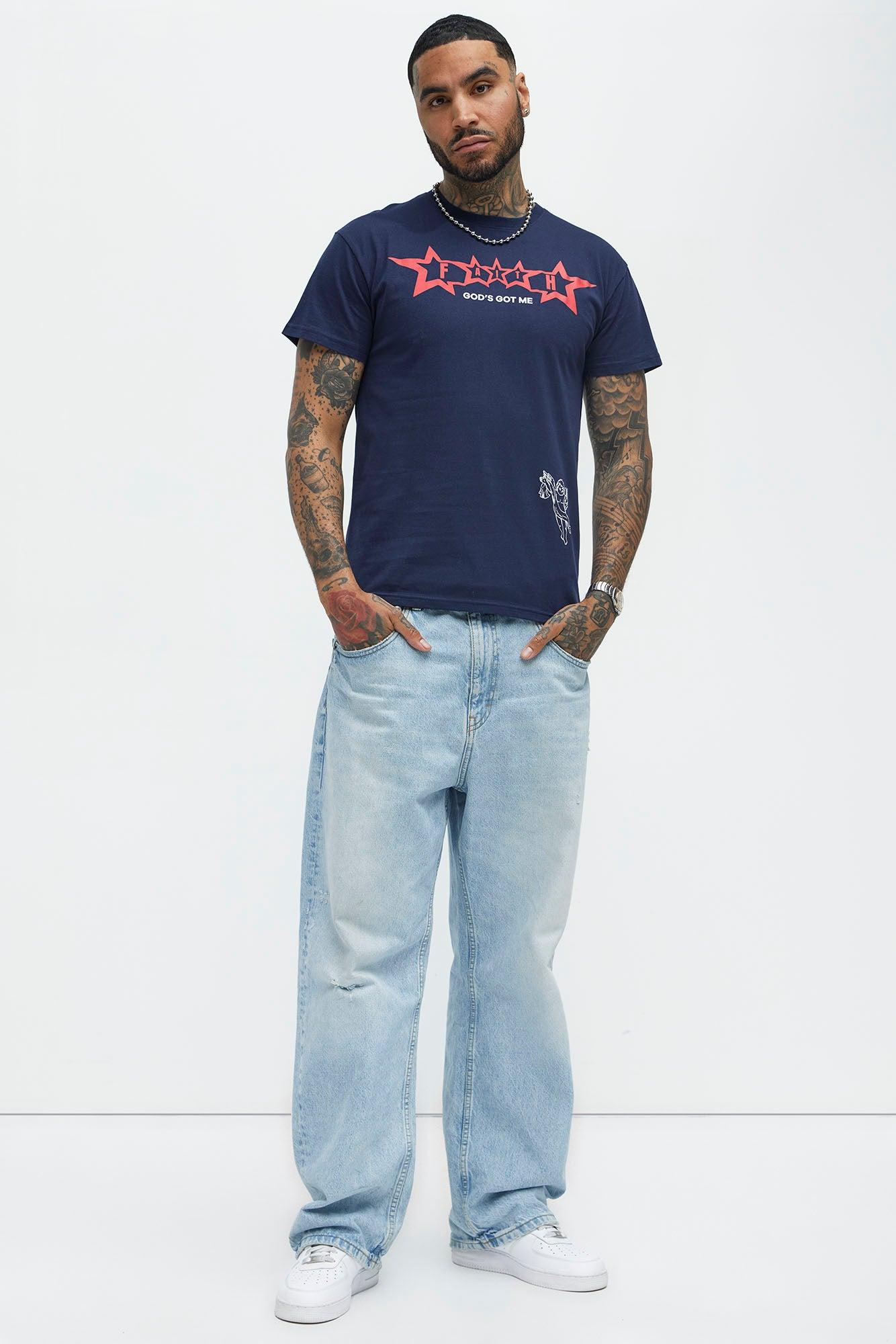 God's Got Me Short Sleeve Tee - Navy Product Image