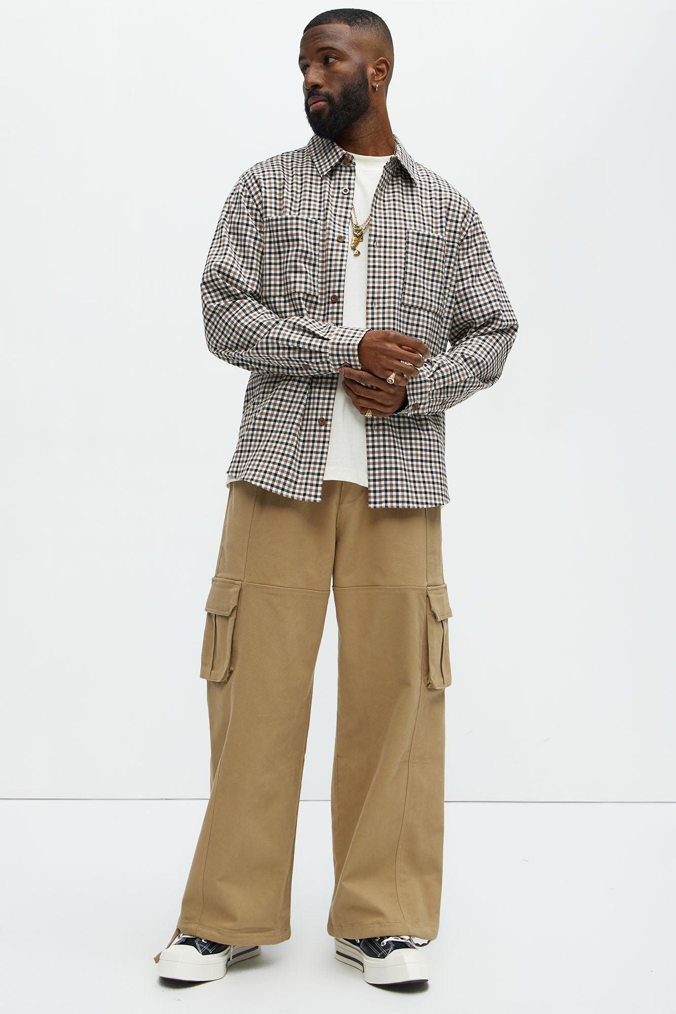 See You Now Baggy Cargo Pants - Taupe Product Image