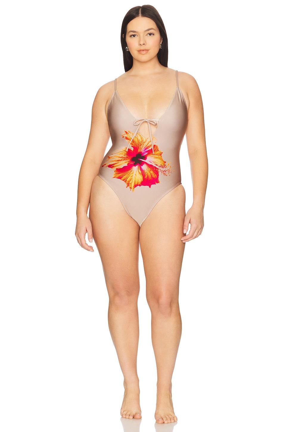 Satin Deep Dive One Piece Swimsuit Good American Product Image