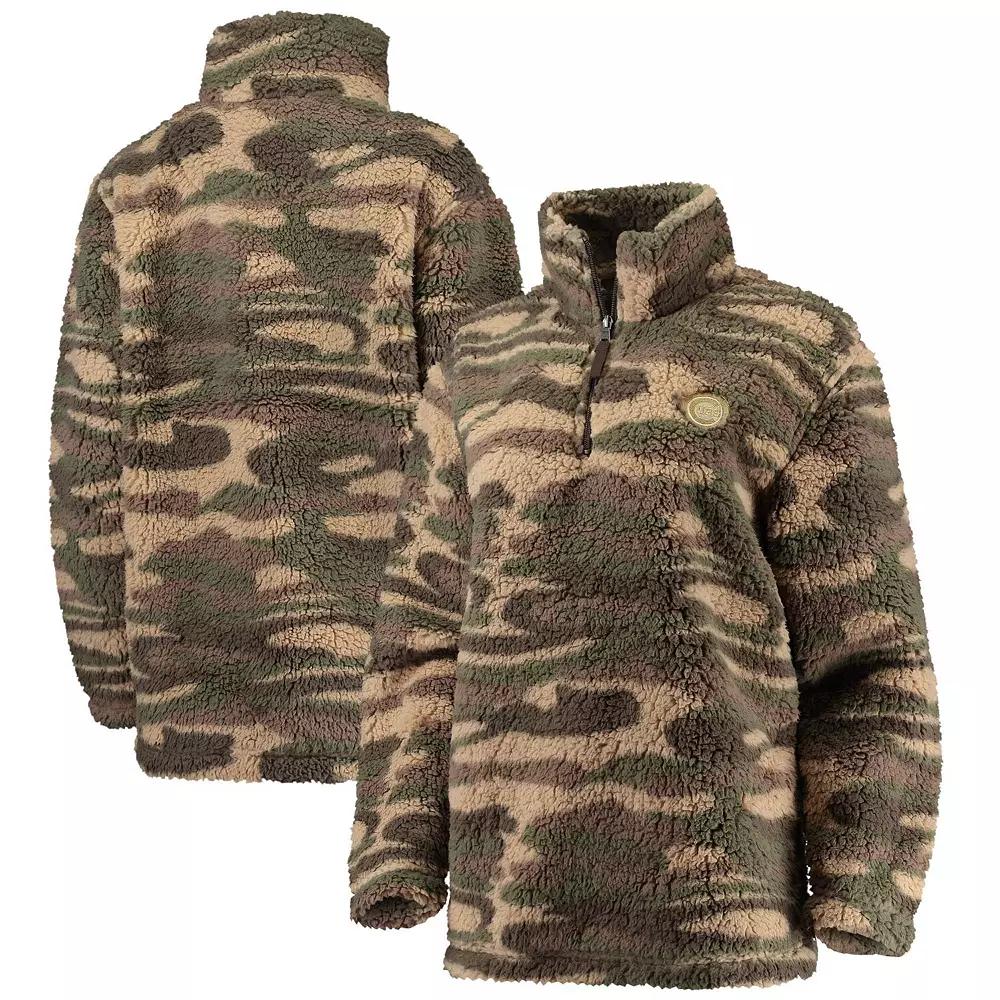 Women's G-III 4Her by Carl Banks Camo Chicago Cubs Sherpa Quarter-Zip Jacket,  Product Image