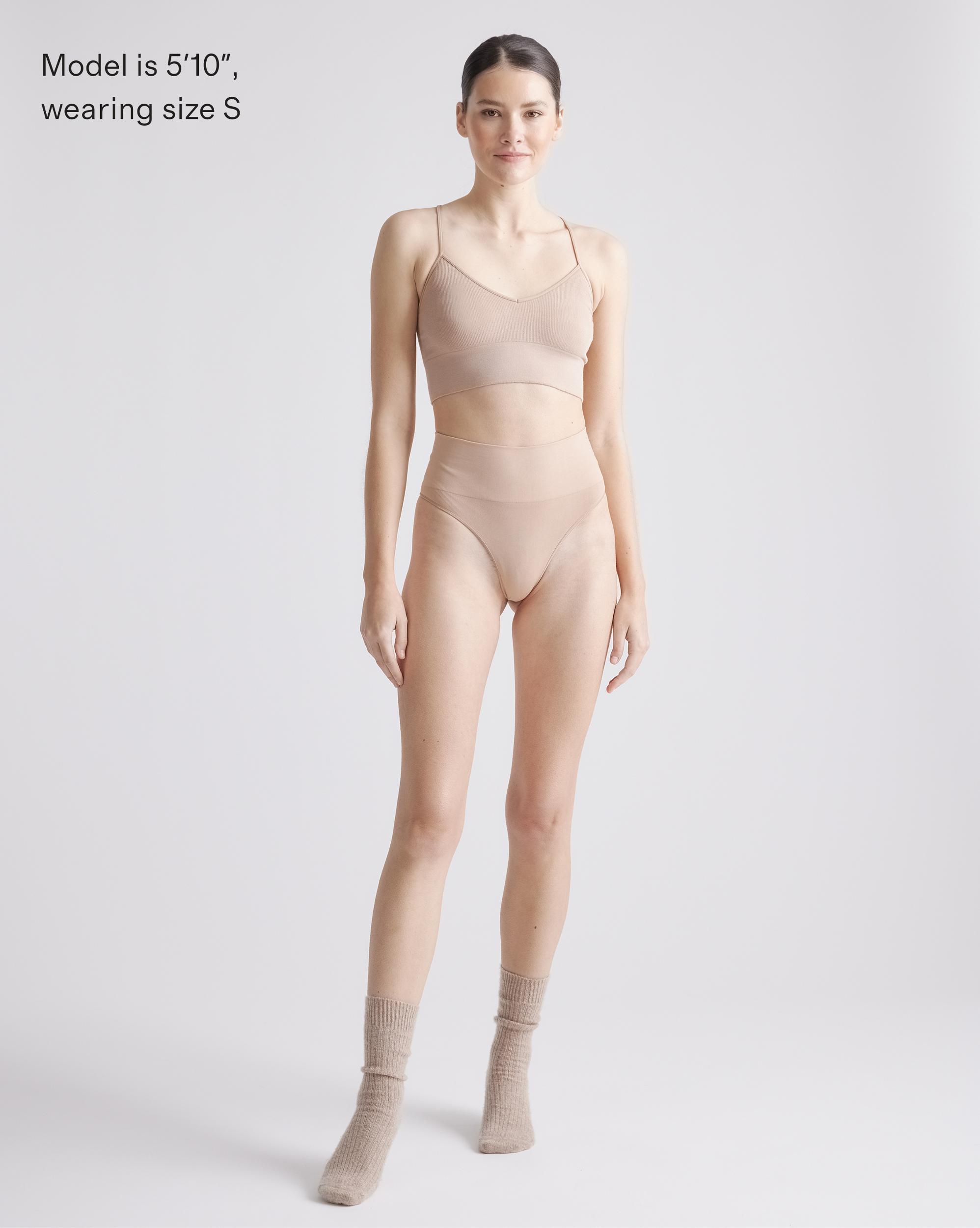 Quince | Women's Shaping High-Waisted Thong Nylon/Spandex Product Image