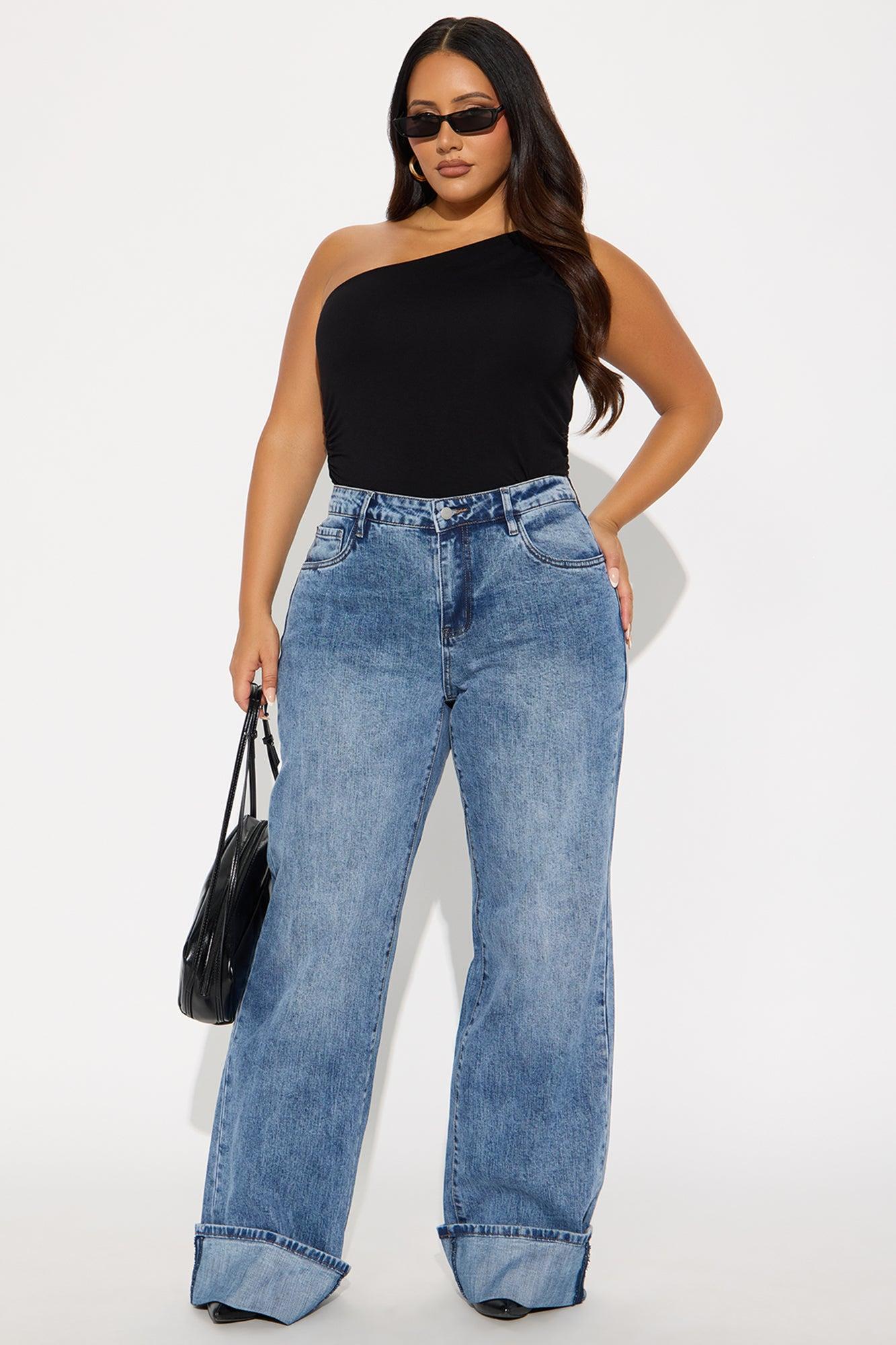 Tall On My Radar Cuffed Straight Leg Jeans - Medium Wash Female Product Image