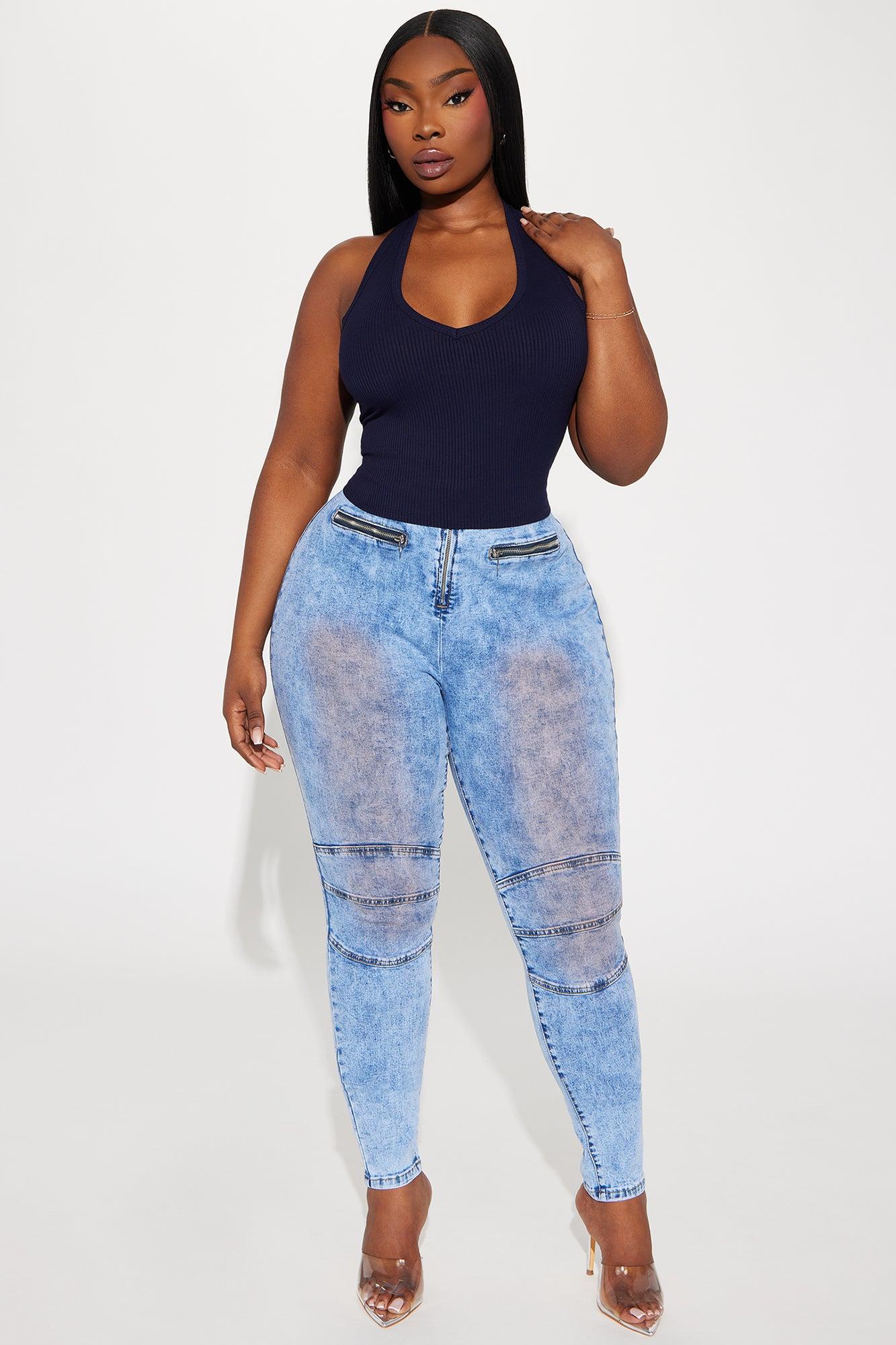 The New Me Halter Top - Navy Product Image