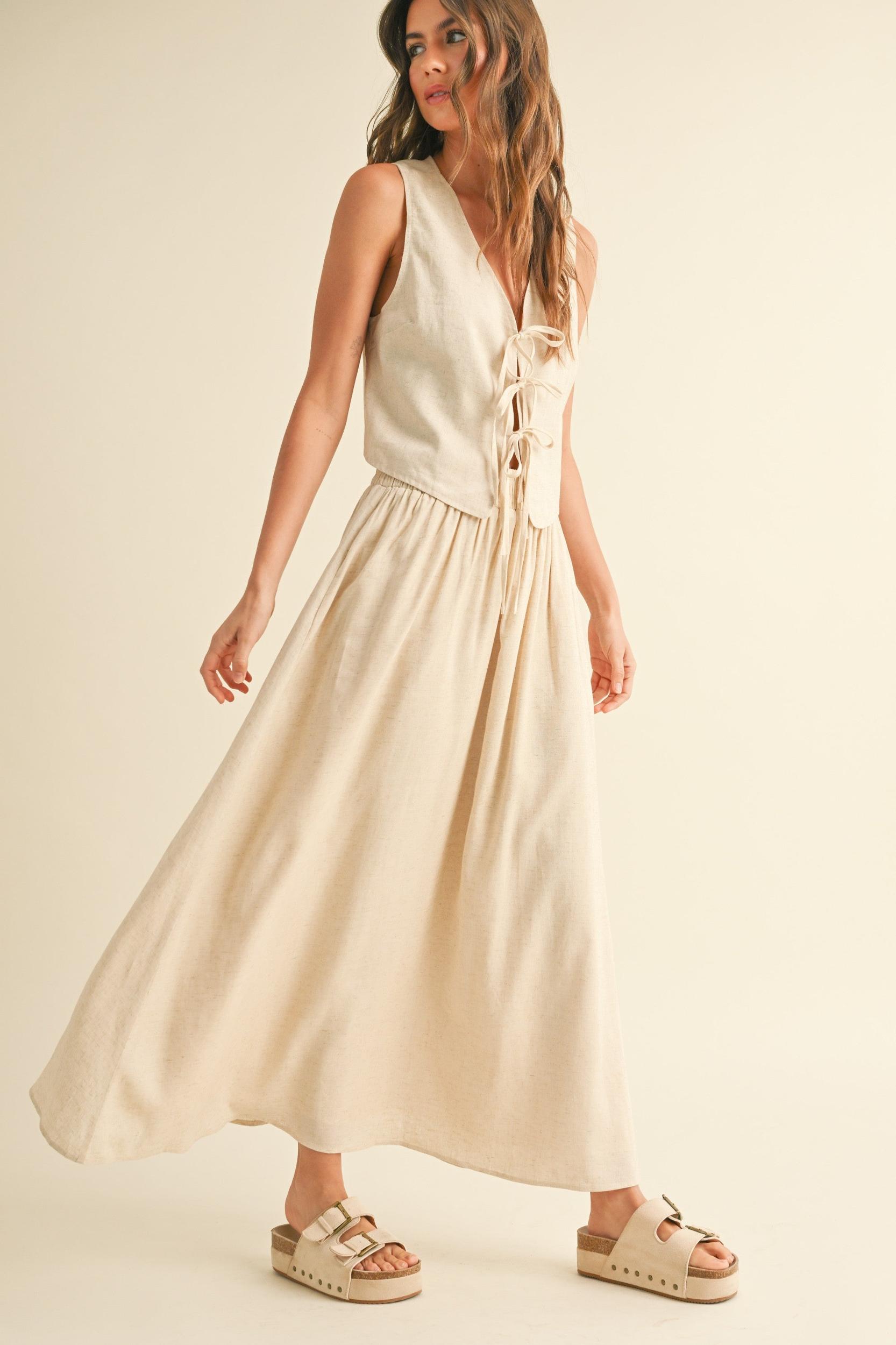 Maxi Linen Skirt Product Image