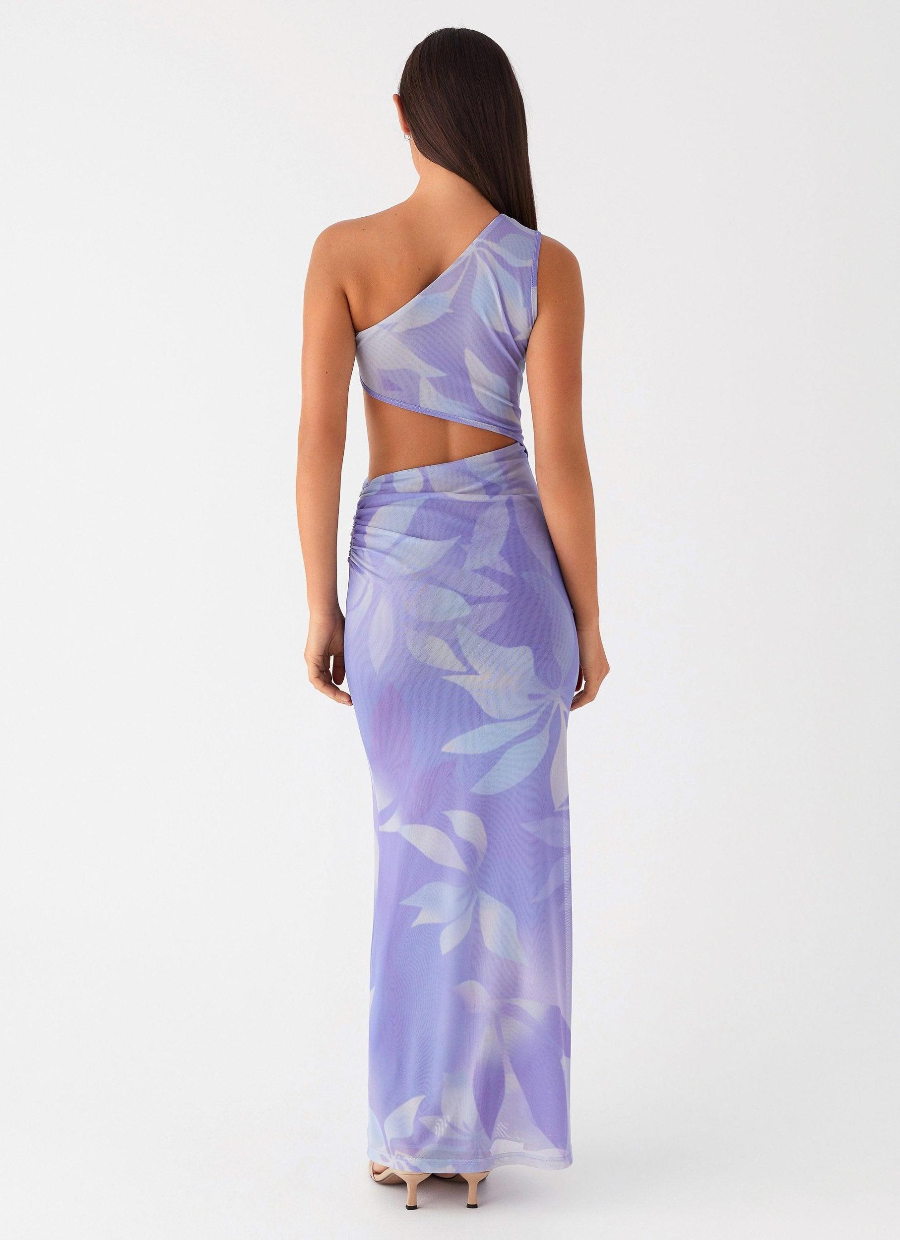 Shadows In The Sun Mesh Maxi Dress - Purple Rain Product Image