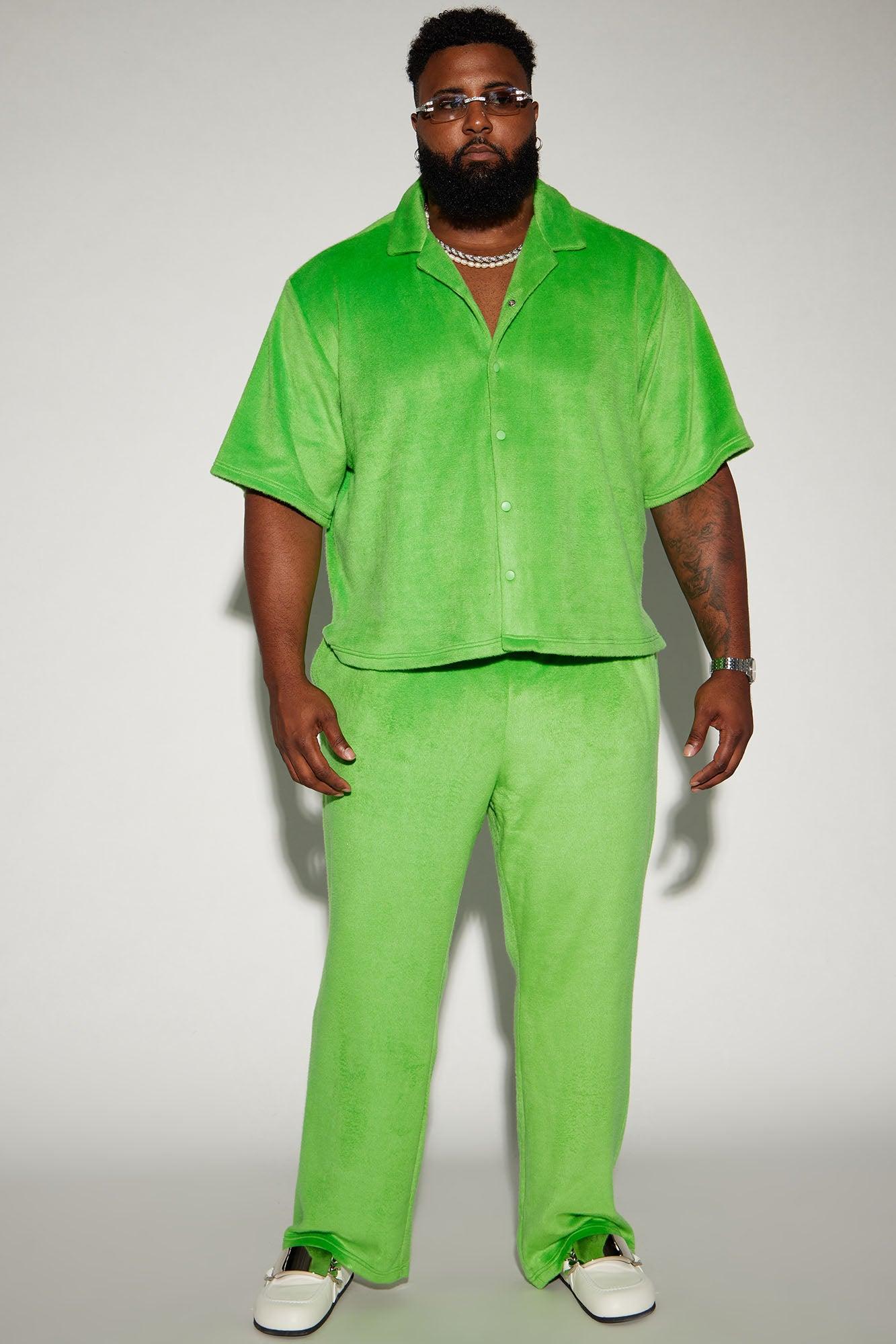 Feel The Mood Straight Pants - Green Product Image