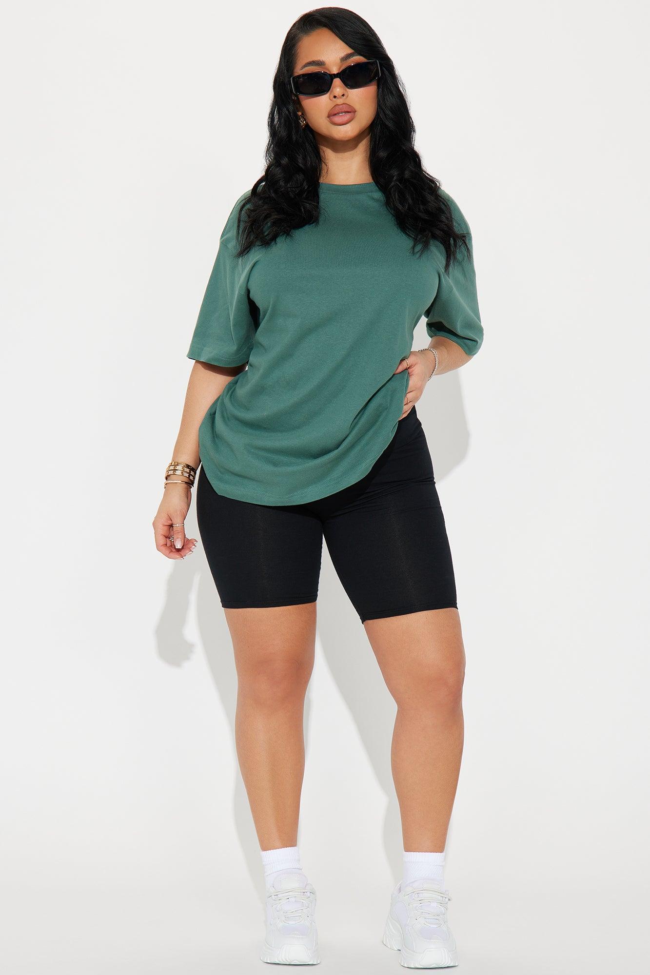 The Oversized Boyfriend Tee - Hunter Product Image