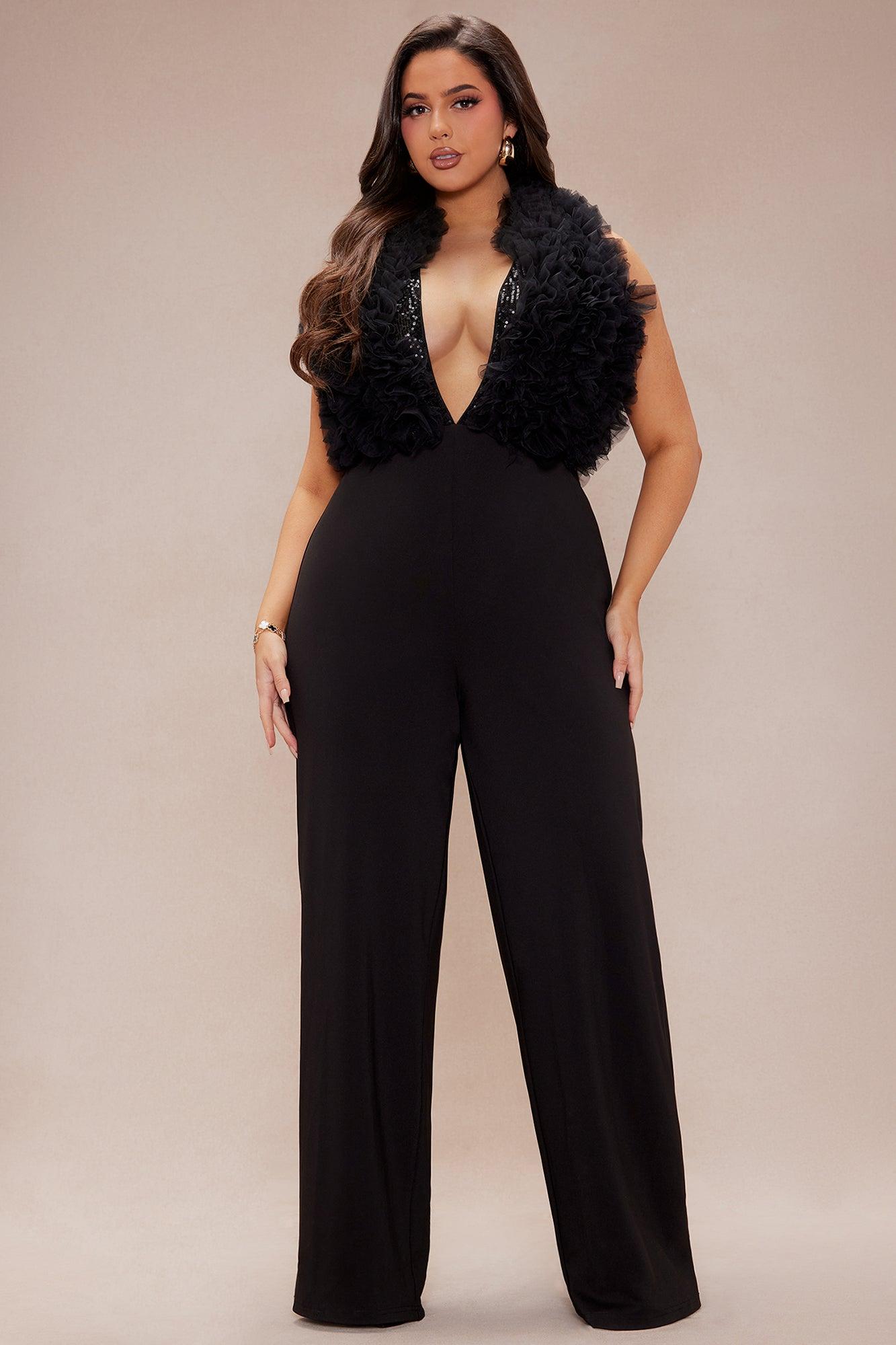 Josefina Tulle Jumpsuit - Black Product Image