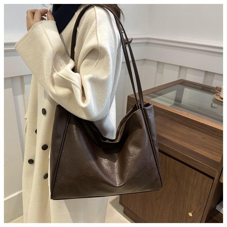 Faux Leather Tote Bag Product Image