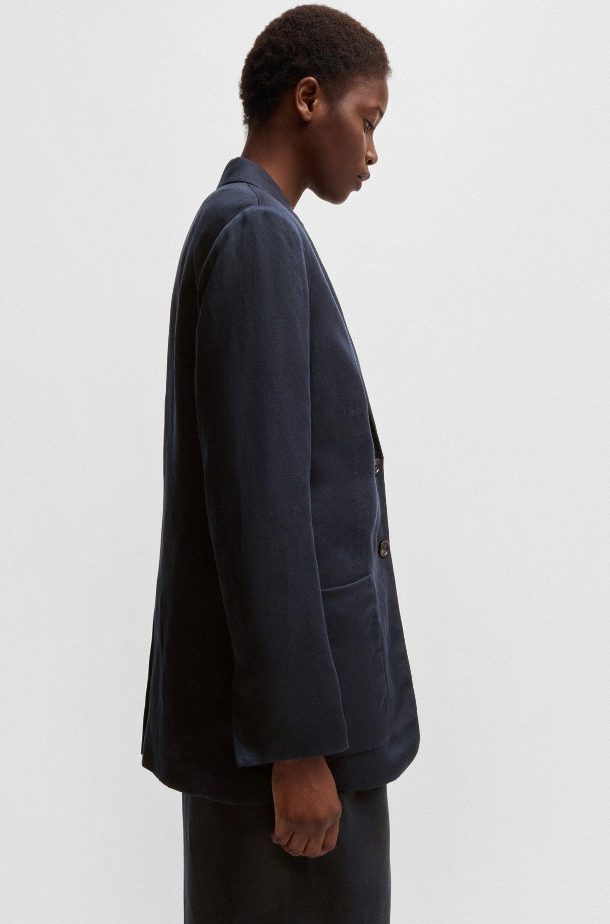 Relaxed-fit blazer with two-button closure Product Image