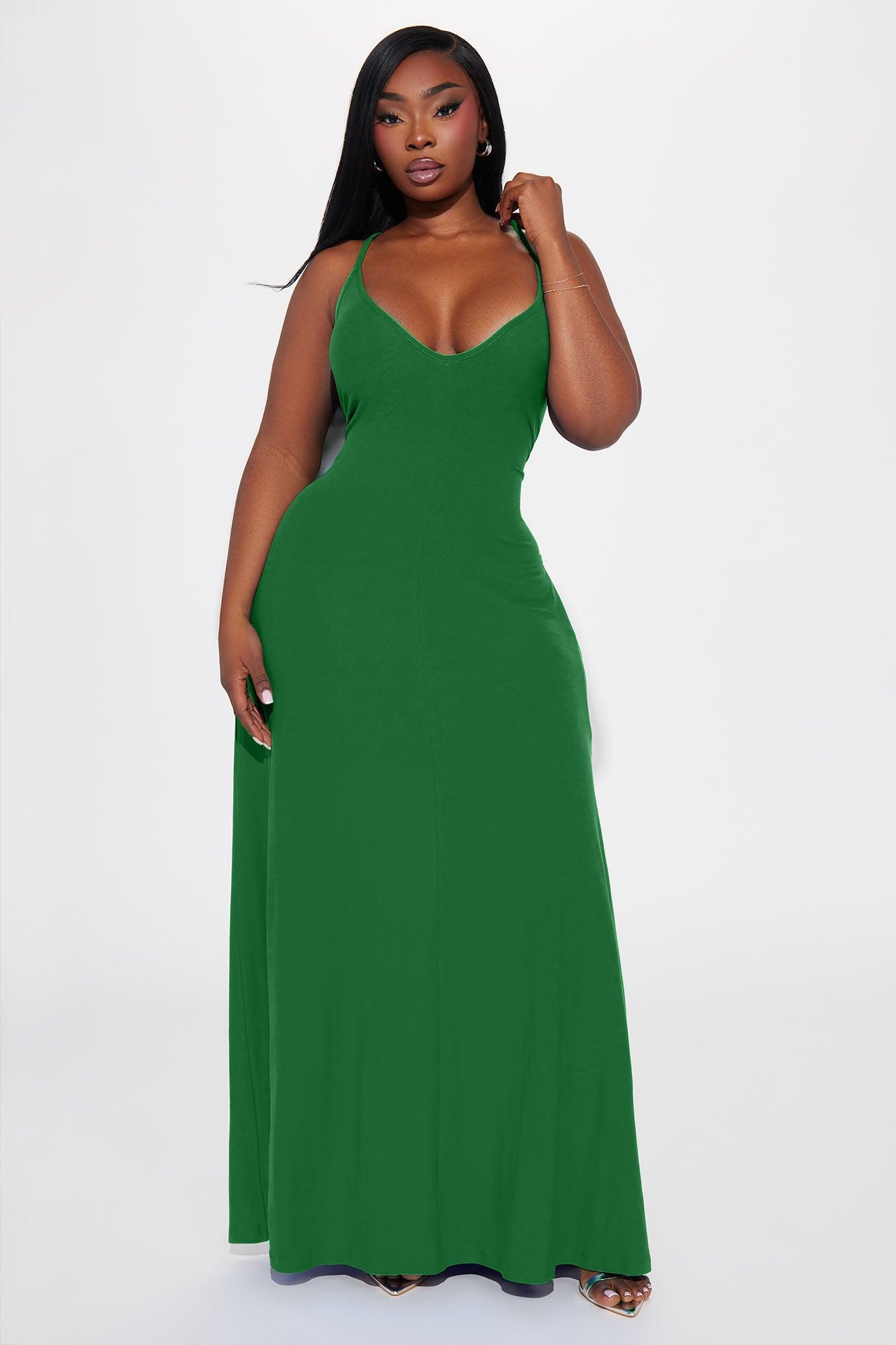 Let Be Real Maxi Dress - Kelly Green Product Image