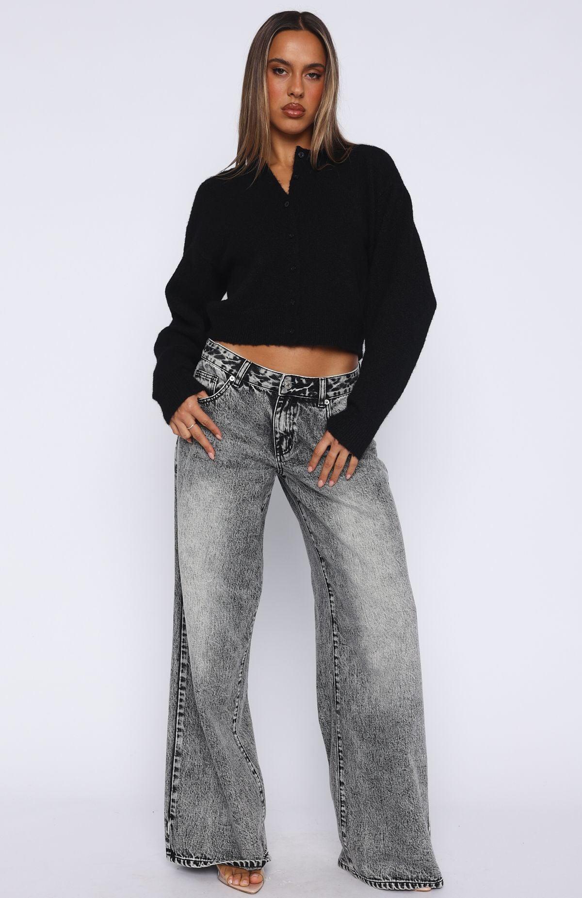 Warm Whispers Knit Cardigan Black Product Image