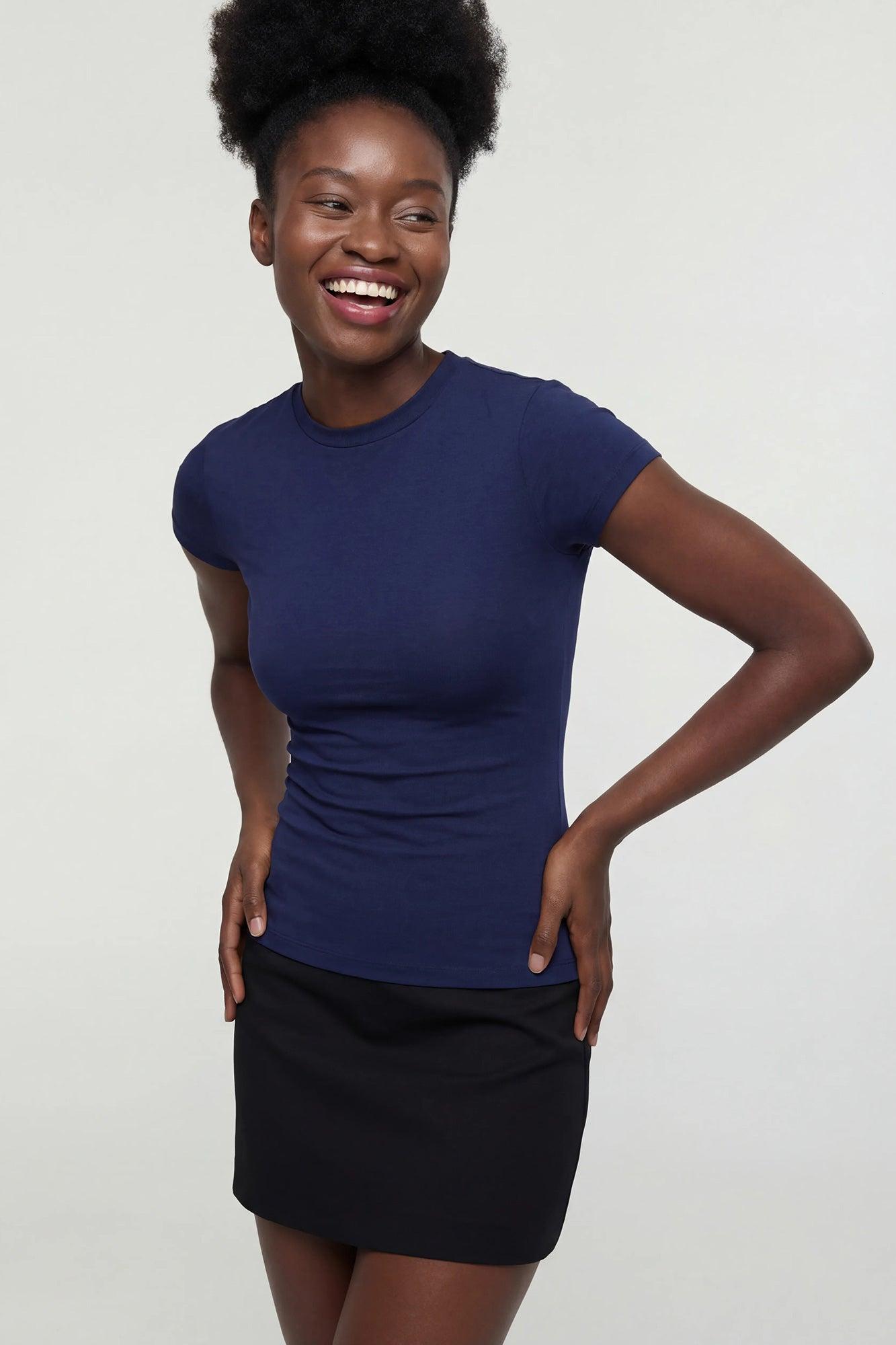 High Neck T-Shirt Female Product Image