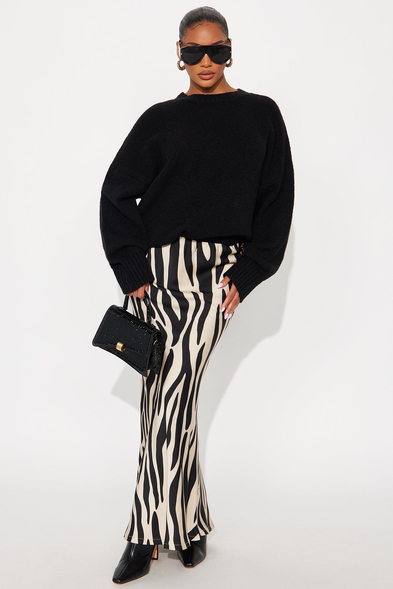 On Wednesdays Pullover Sweater - Black Female Product Image