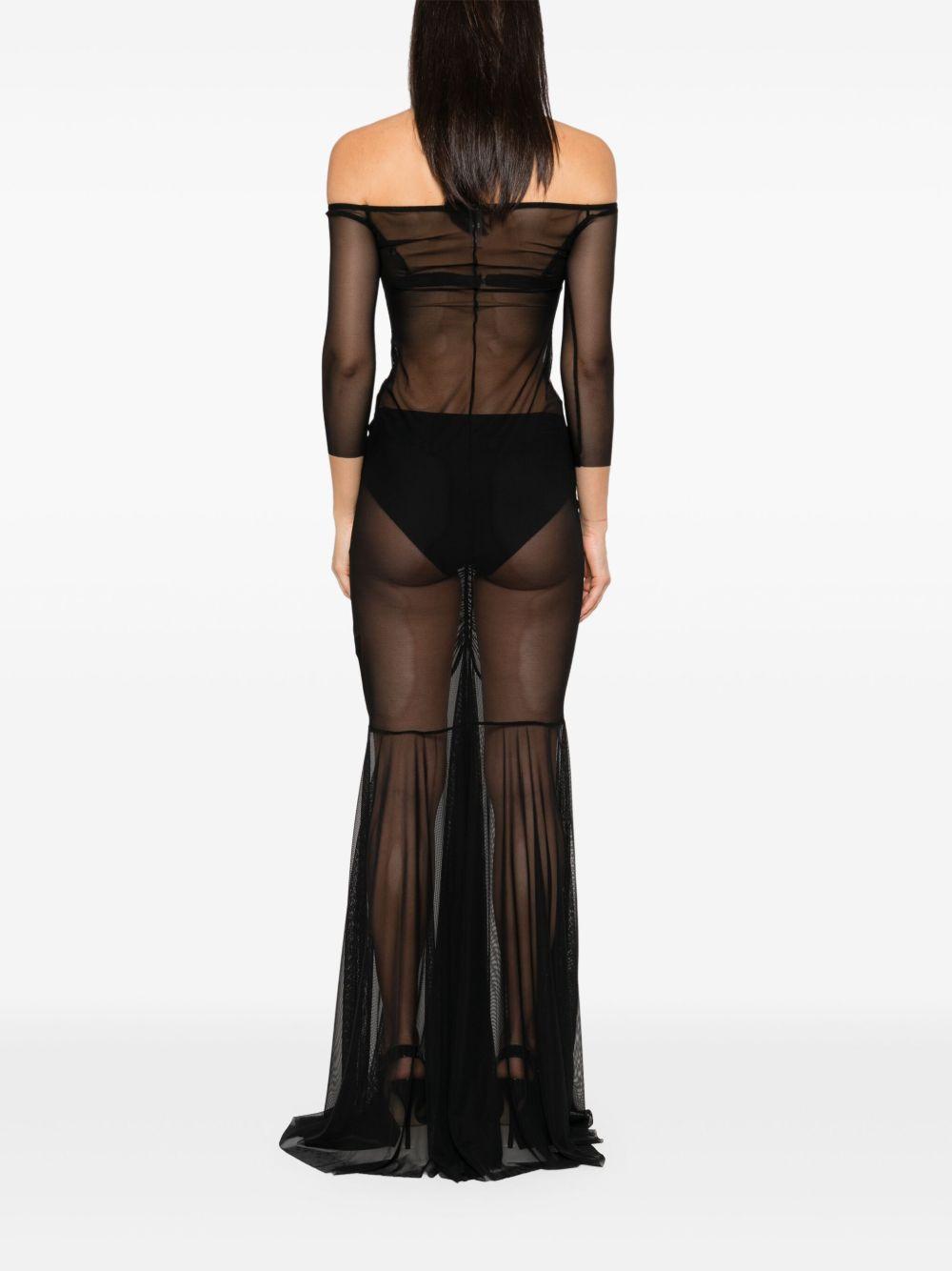 off-shoulder fishtail gown Product Image