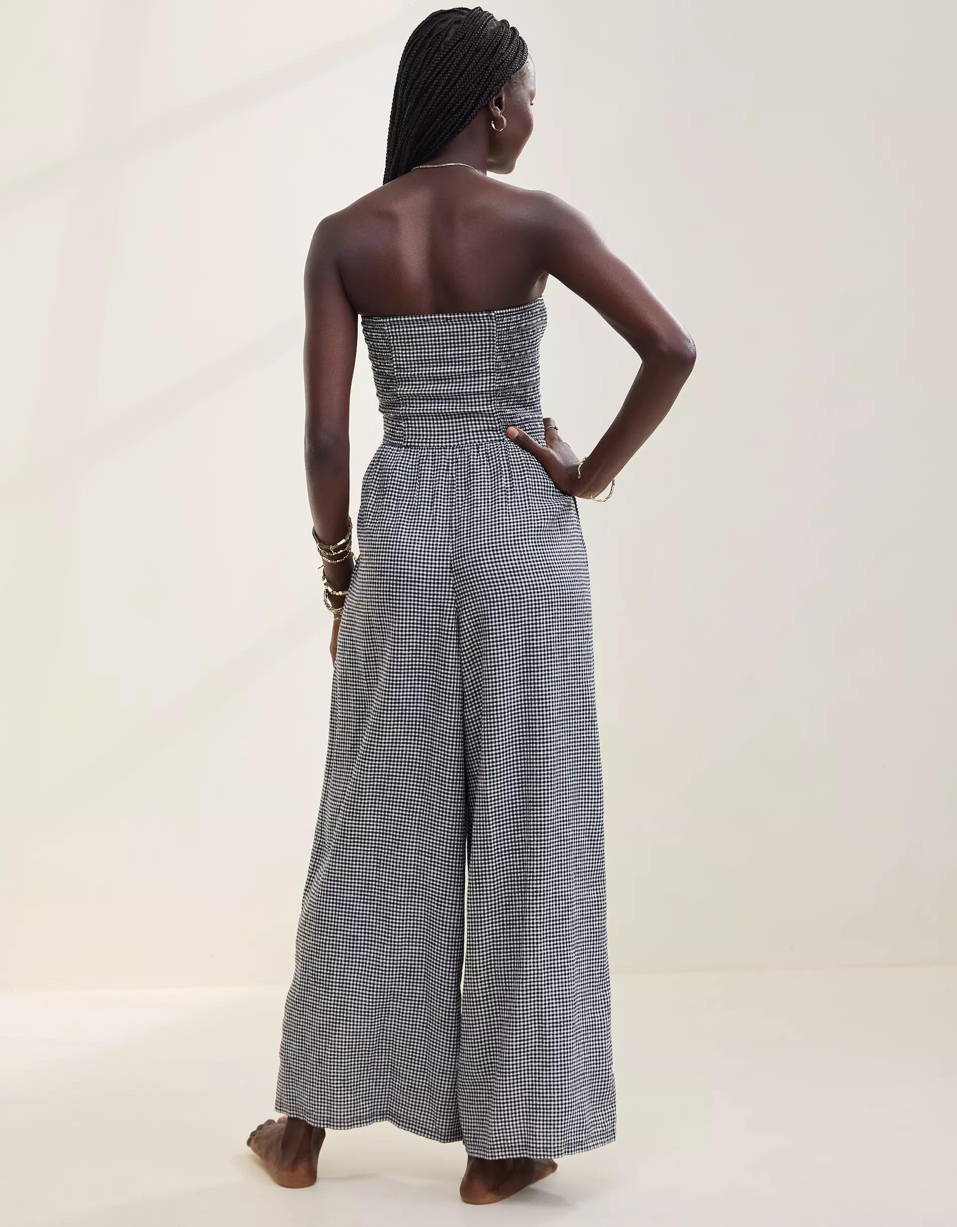 Aerie Strapless Smocked Jumpsuit Product Image