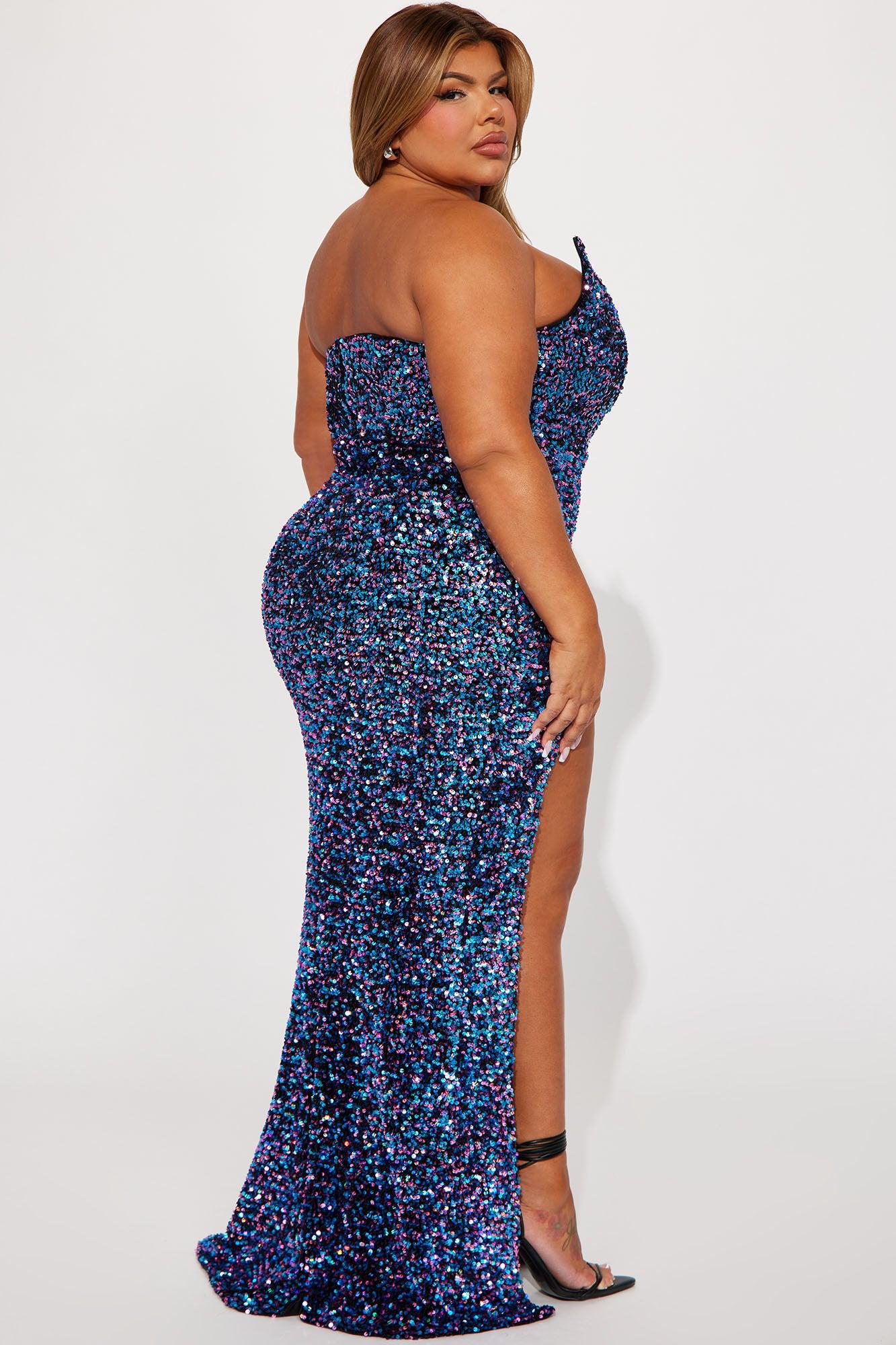 Glamour Sequin Gown - Multi Color Product Image