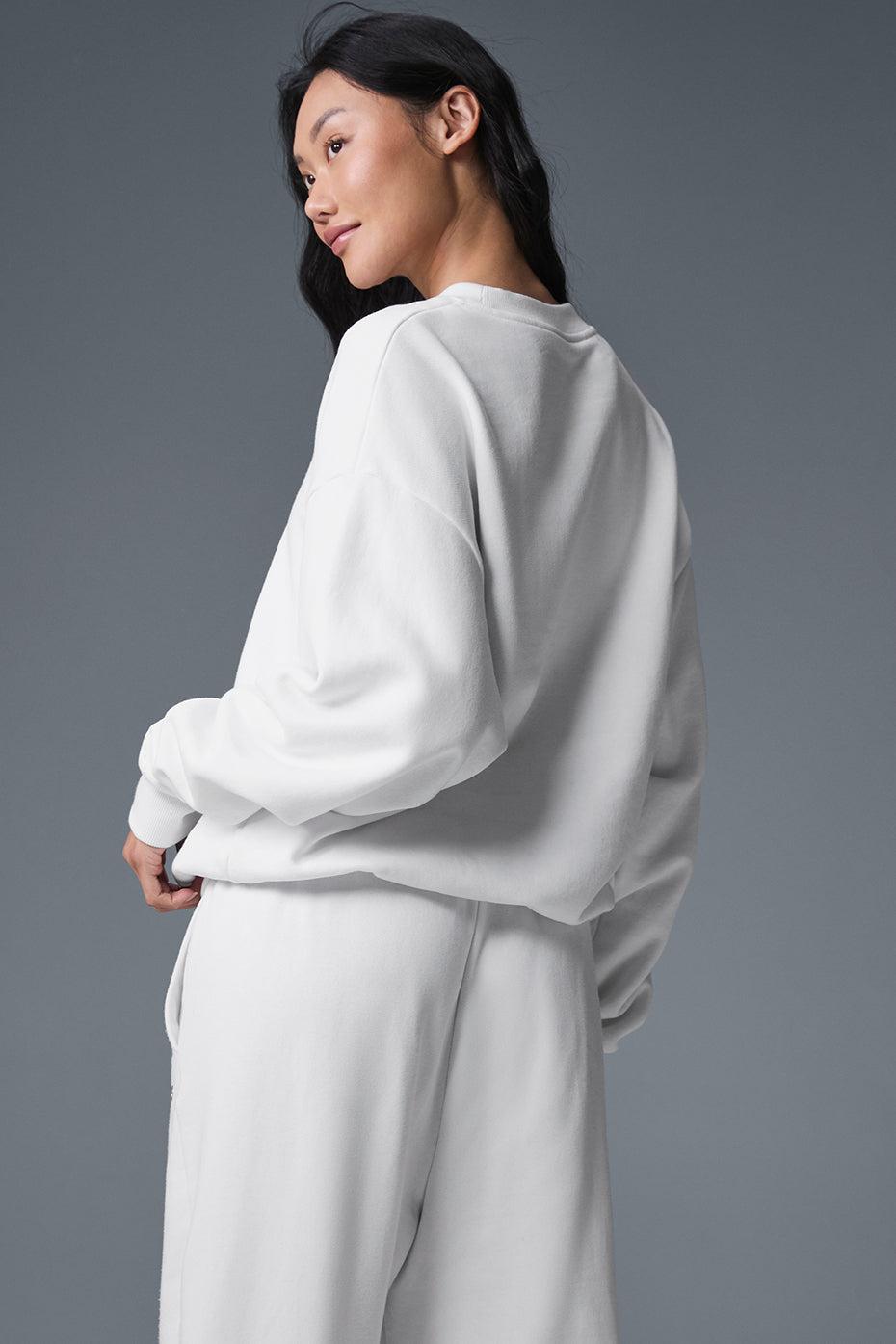 Accolade Crew Neck Pullover - White Product Image