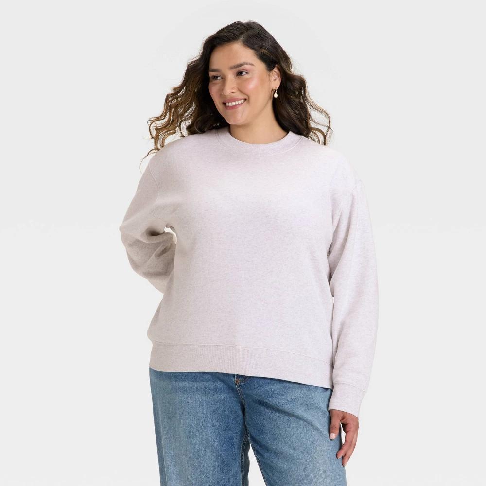 Women's Pullover Sweatshirt - Universal Thread™ Cream XS Product Image
