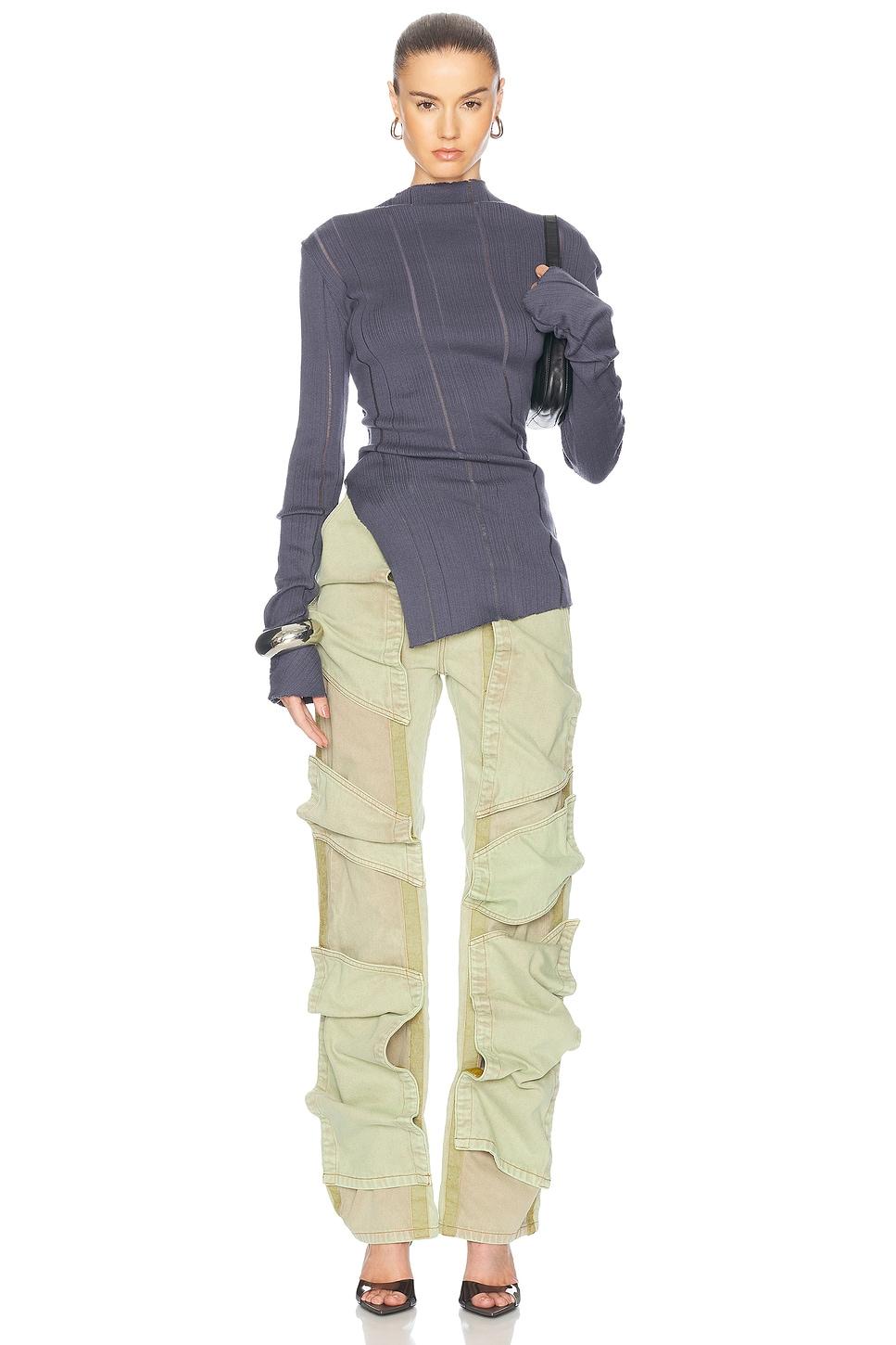 Long Sleeve Top With Slit Product Image