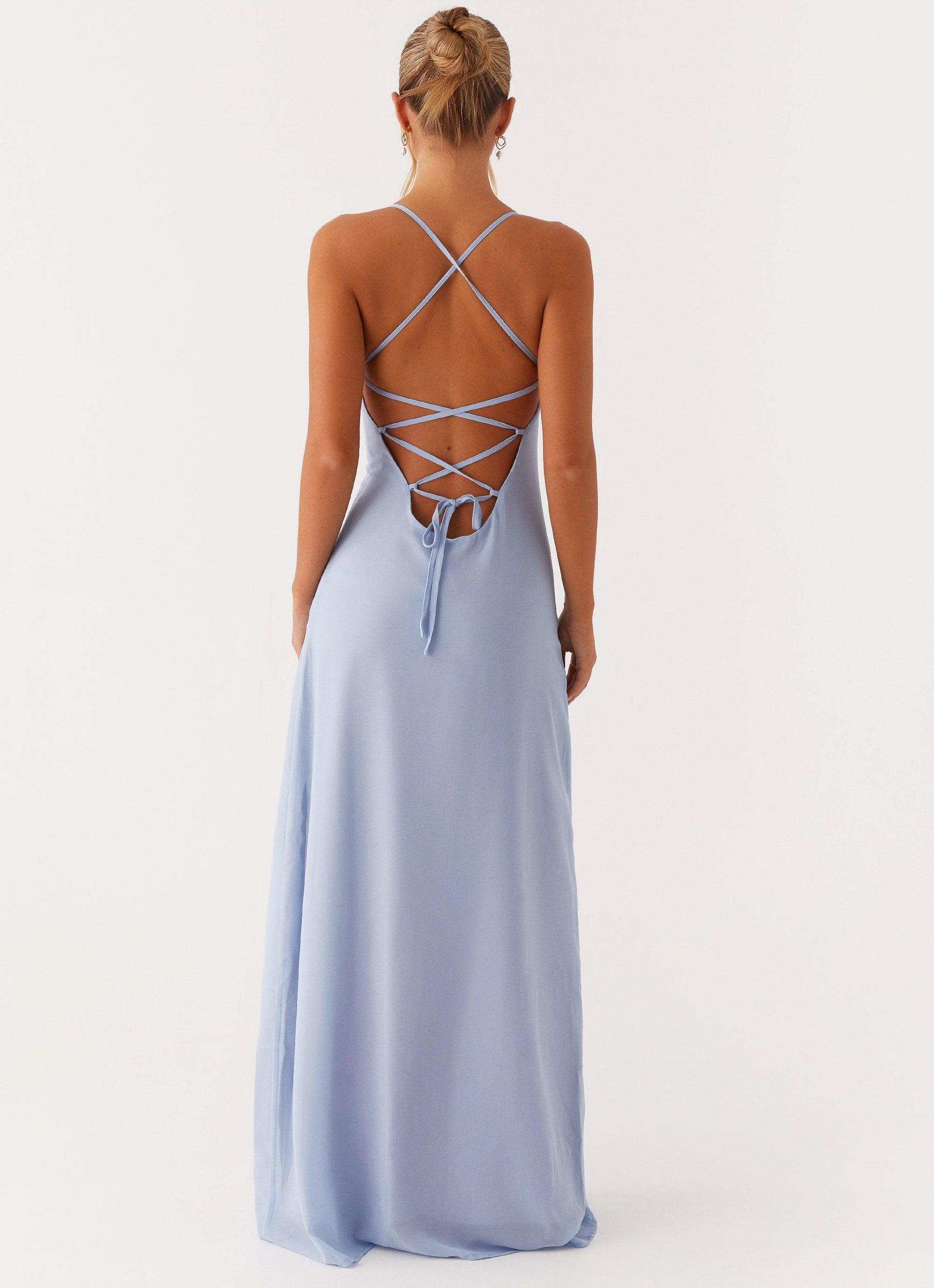 Aveline Bustier Maxi Dress - Blue Product Image