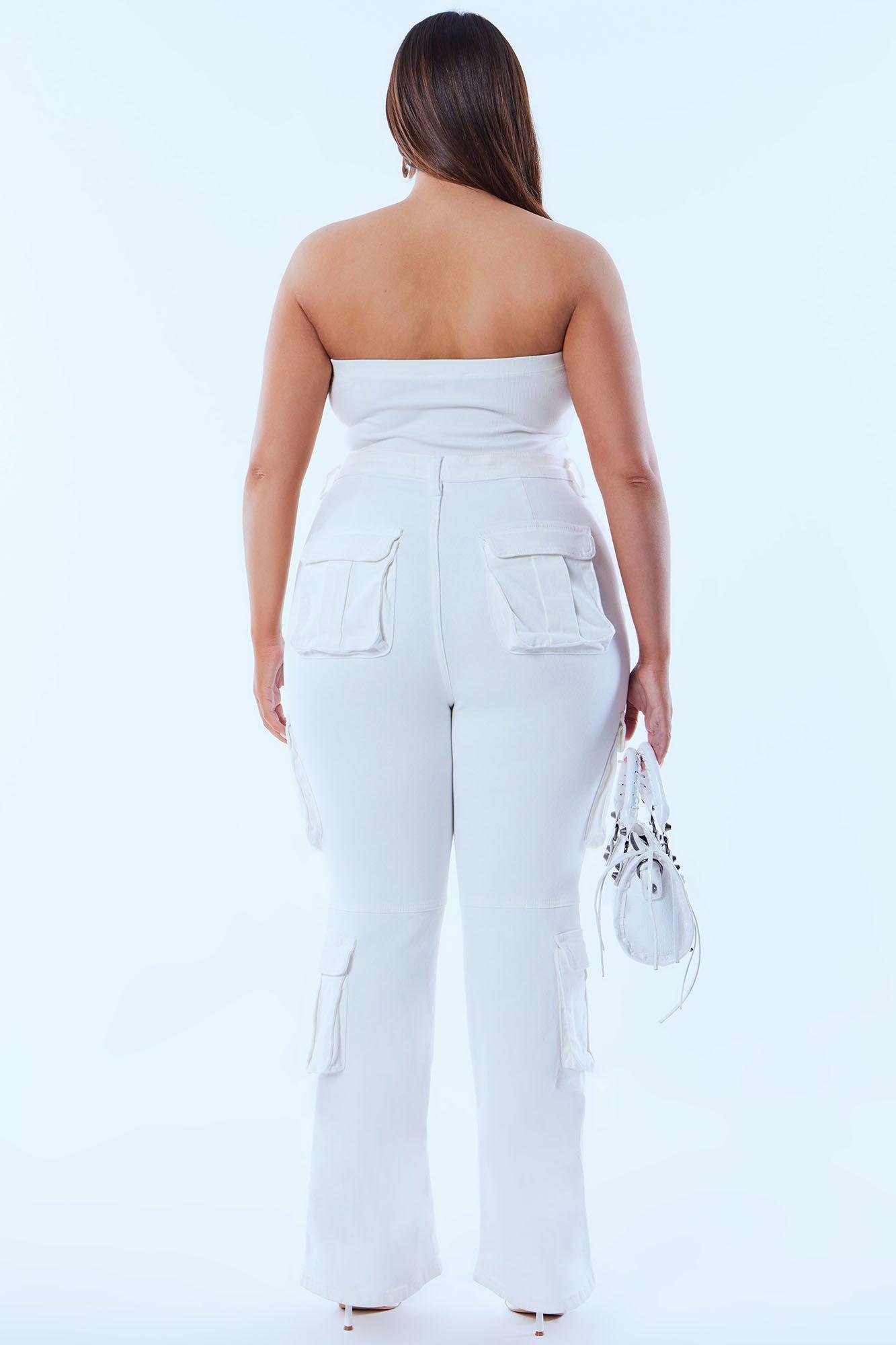 City Streets Stretch Cargo Jean - Ivory Product Image