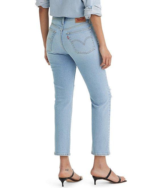 Levi's® Wedgie High Rise Straight Leg Distressed Jeans Product Image