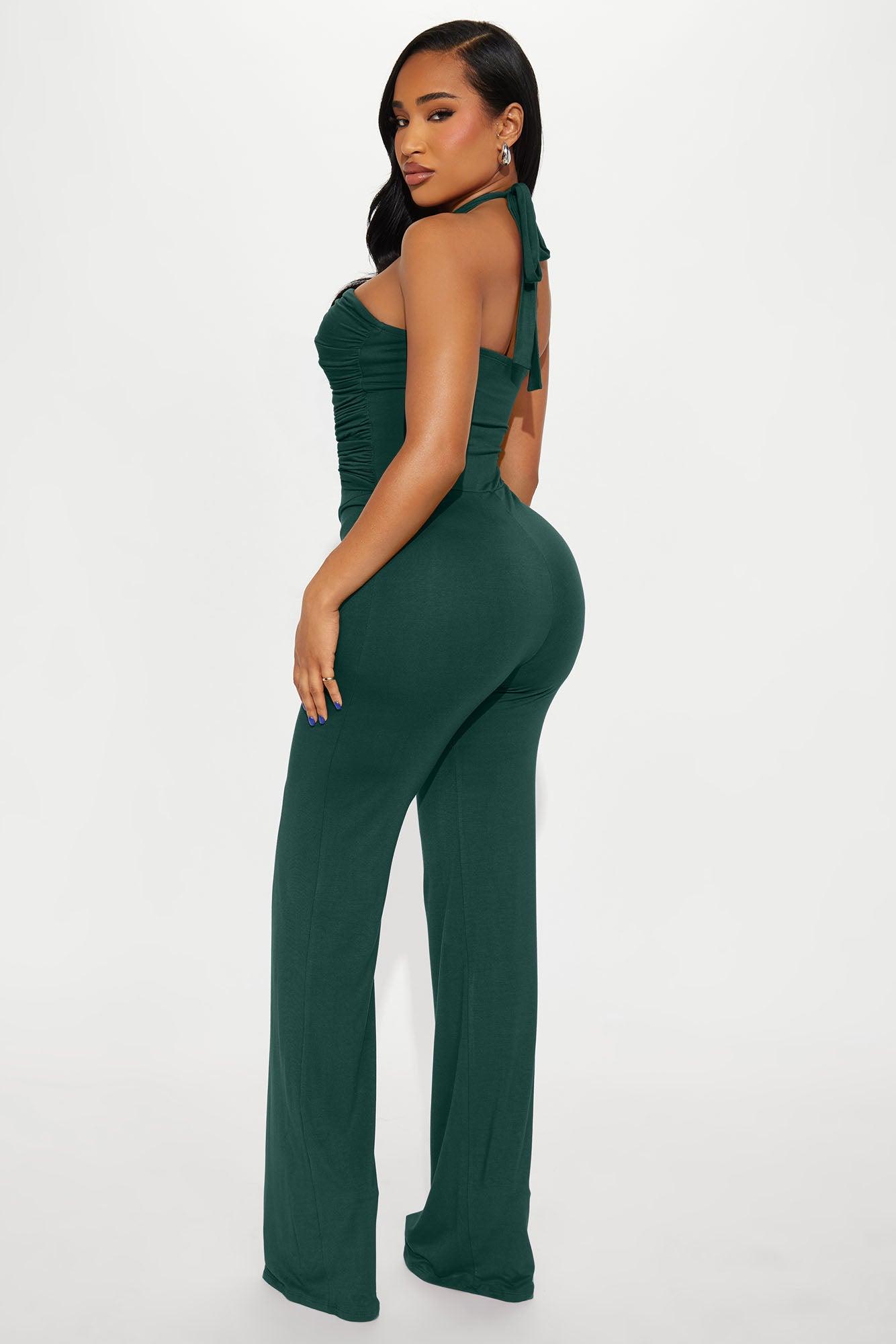 Never Going Back Jumpsuit - Hunter Green Female Product Image
