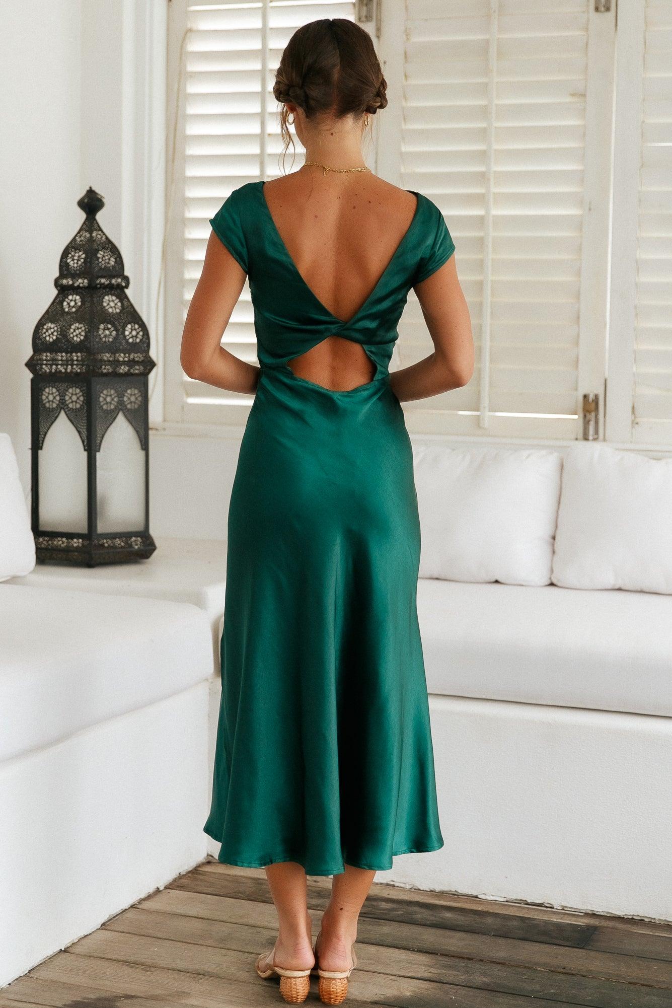 One Last Song Maxi Dress Forest Green Product Image