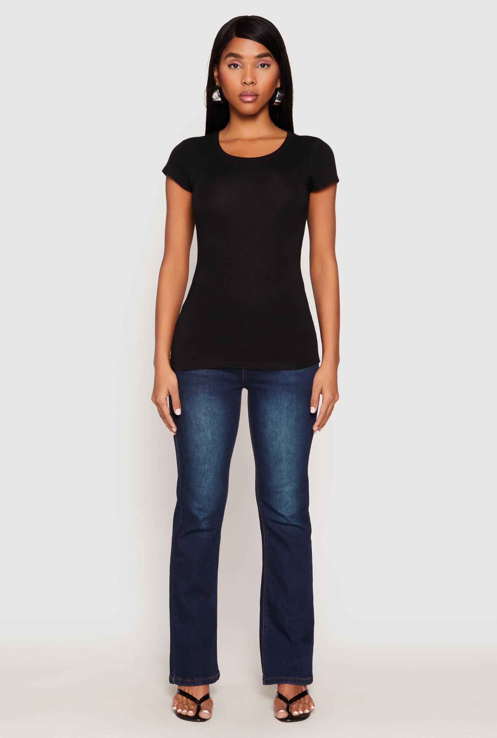 Womens V Neck Short Sleeve T Shirt Product Image