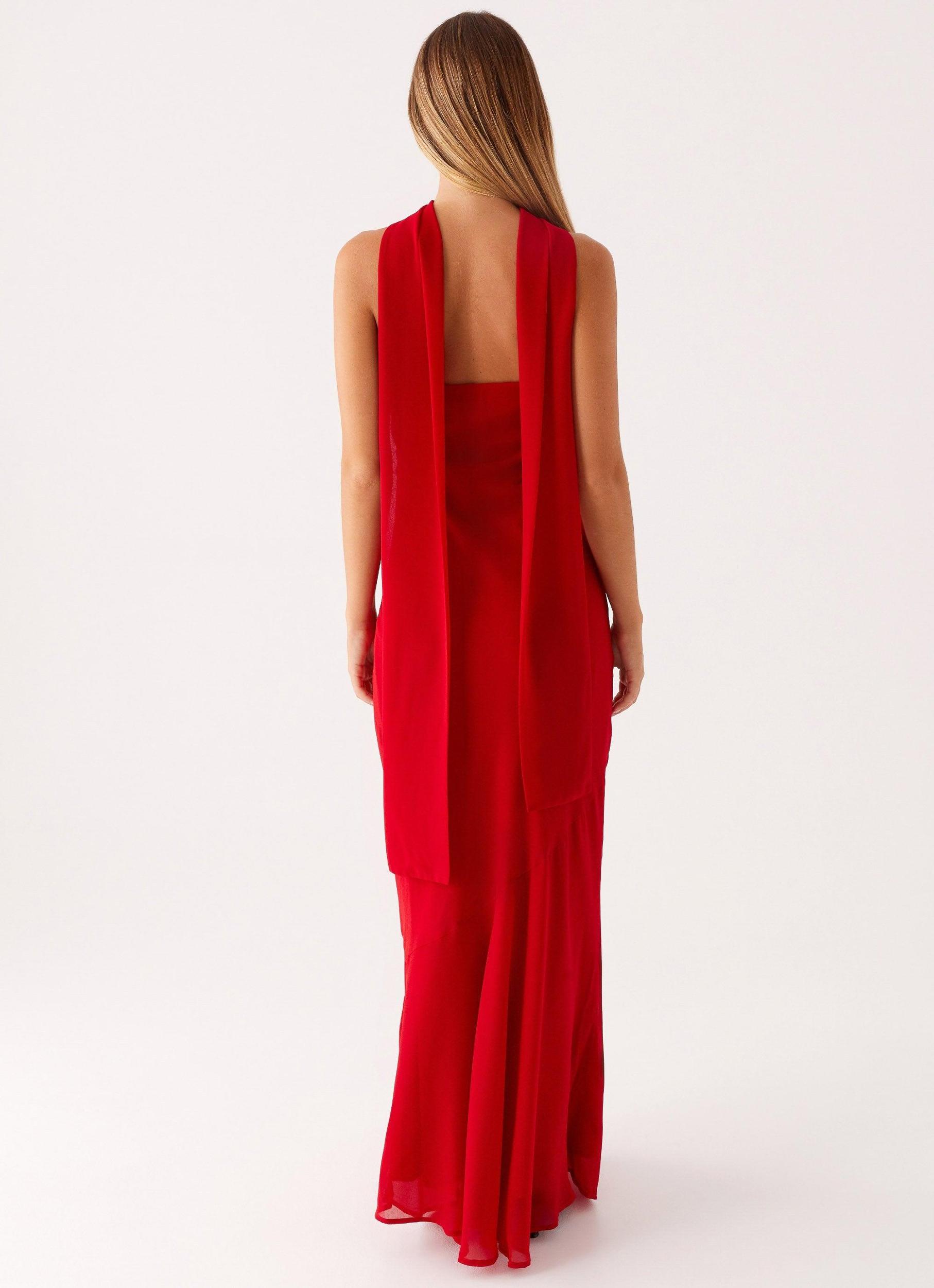 Under The Pagoda Maxi Dress - Red Product Image