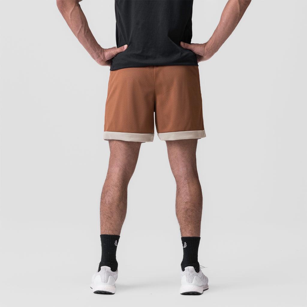 0795. SilverPlus™ Mesh Reversible Short - Rust/Beige Male Product Image