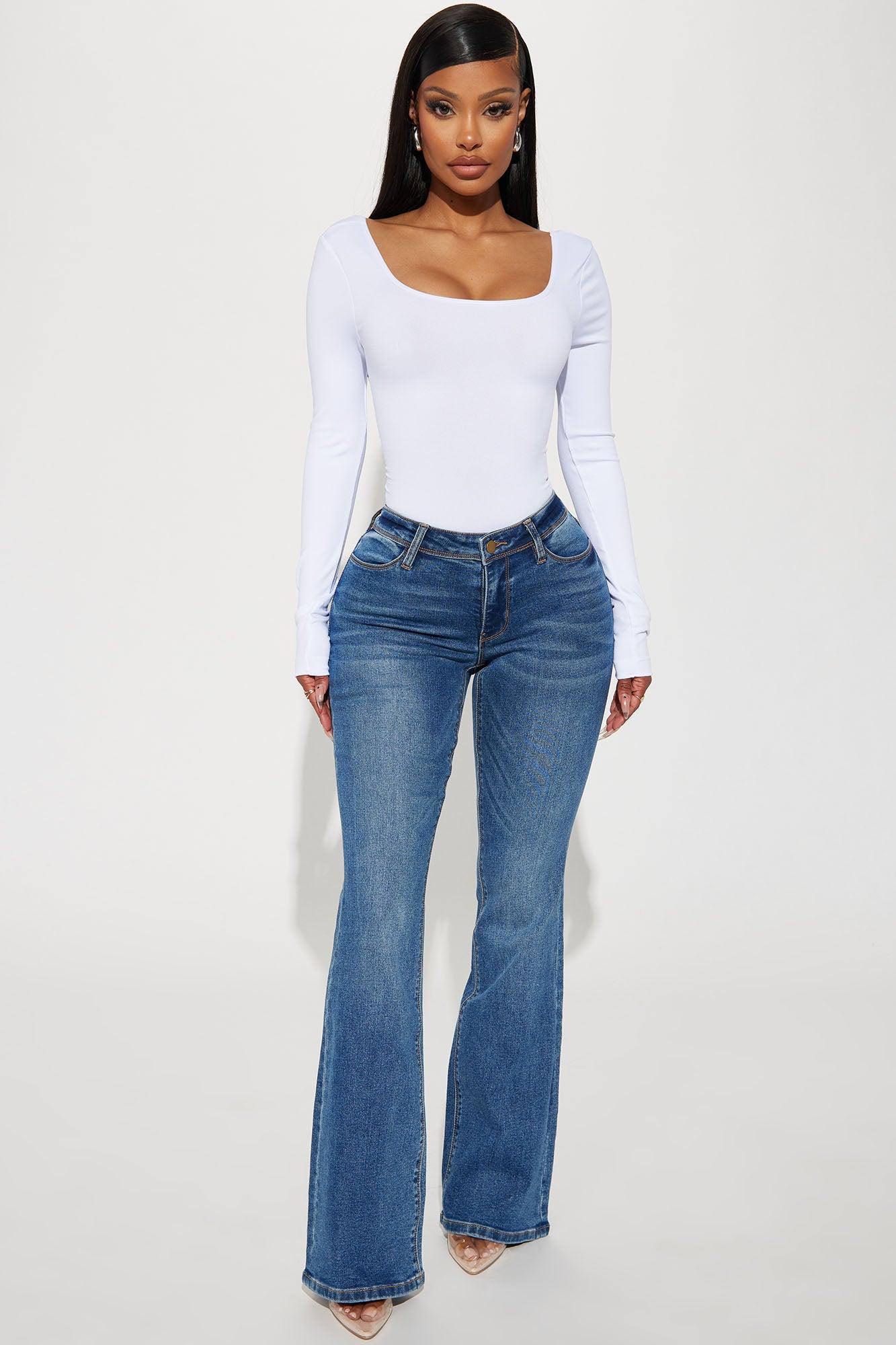Lost Without You Soft Stretch Bootcut Jeans - Dark Wash Product Image