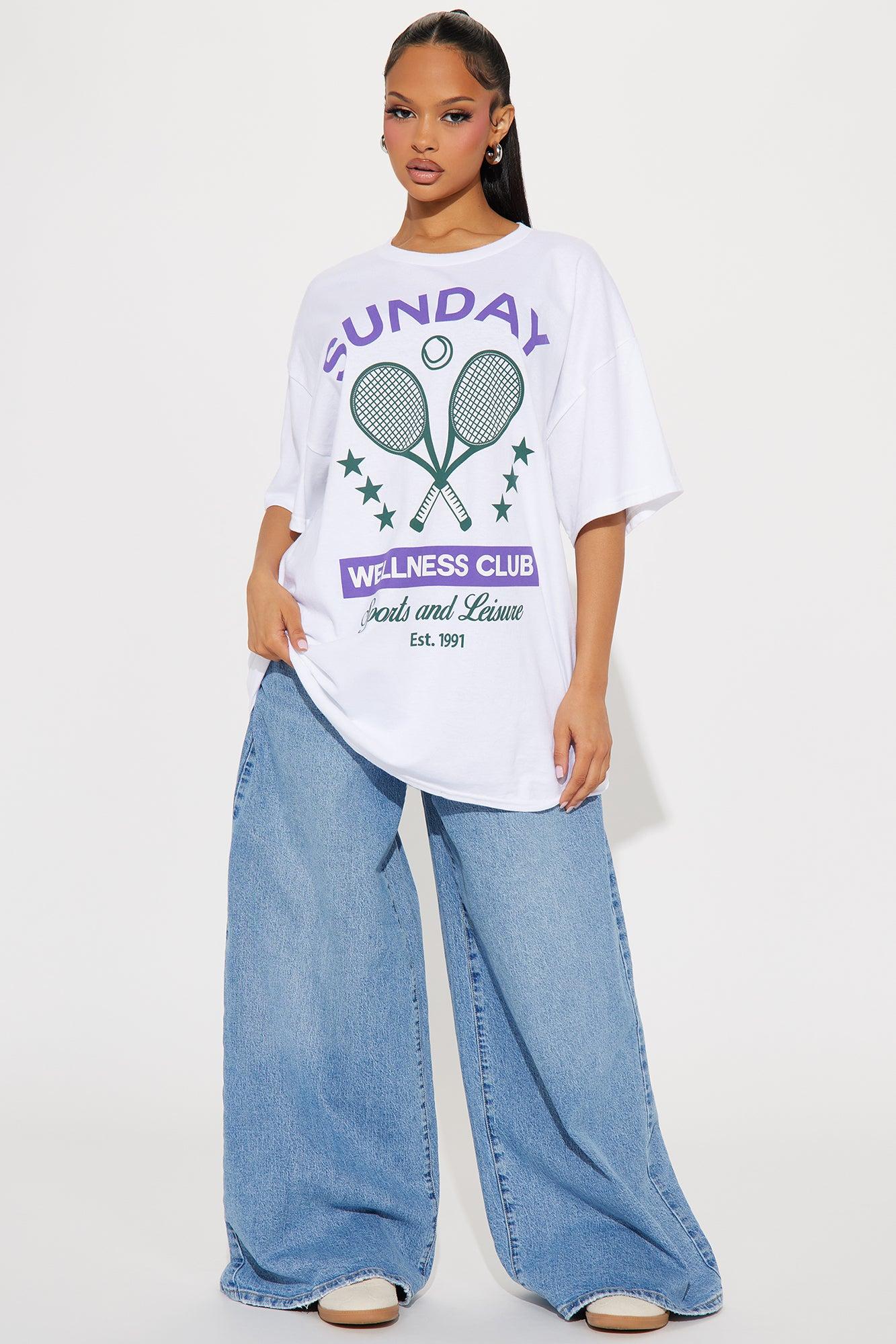Sunday Wellness Club Tee - White Product Image