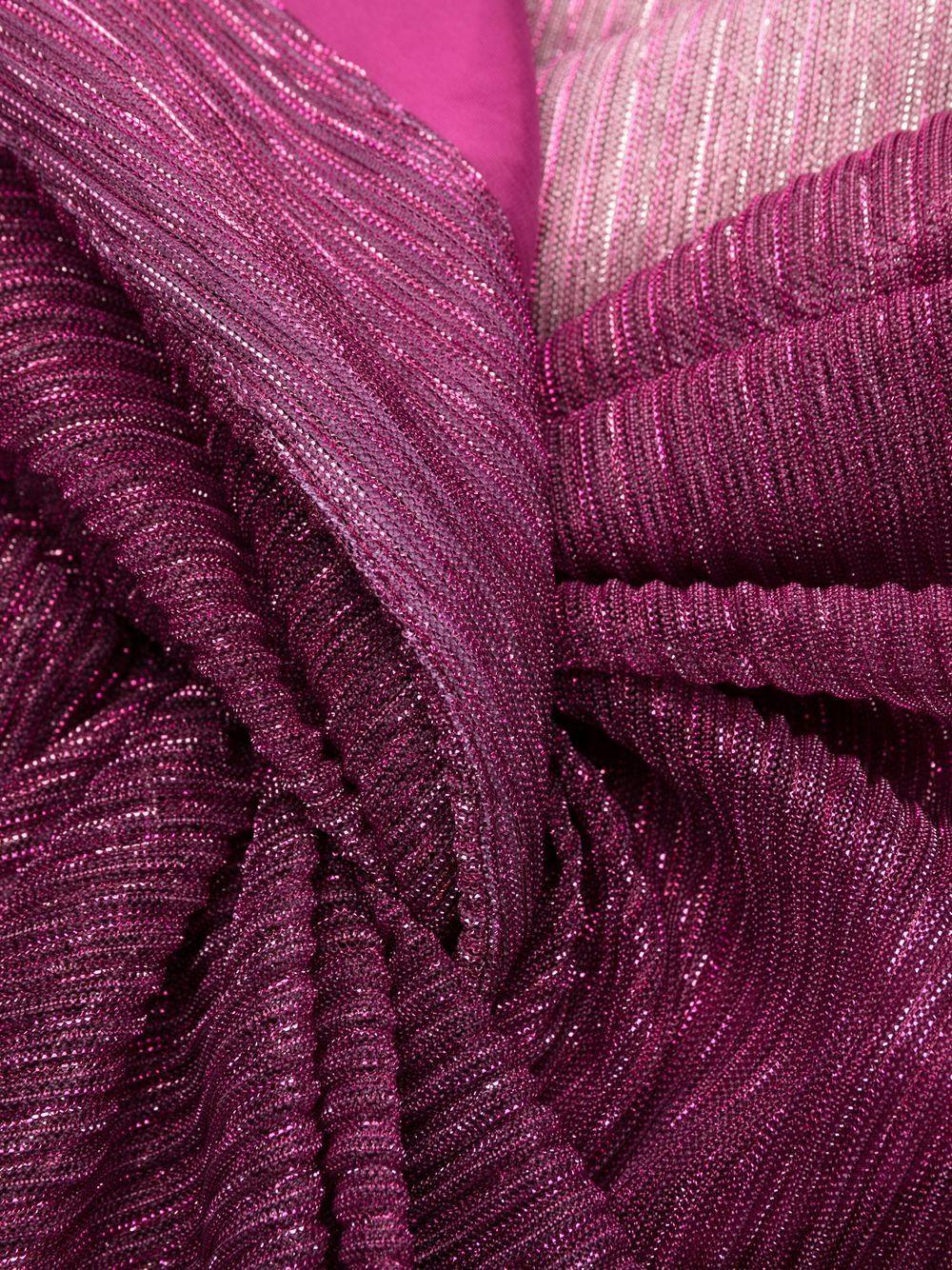 metallic-effect asymmetric midi dress Product Image