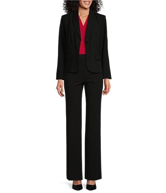 Investments Platinum Suiting Woven Sleeveless V-Neck Button Front Top Product Image