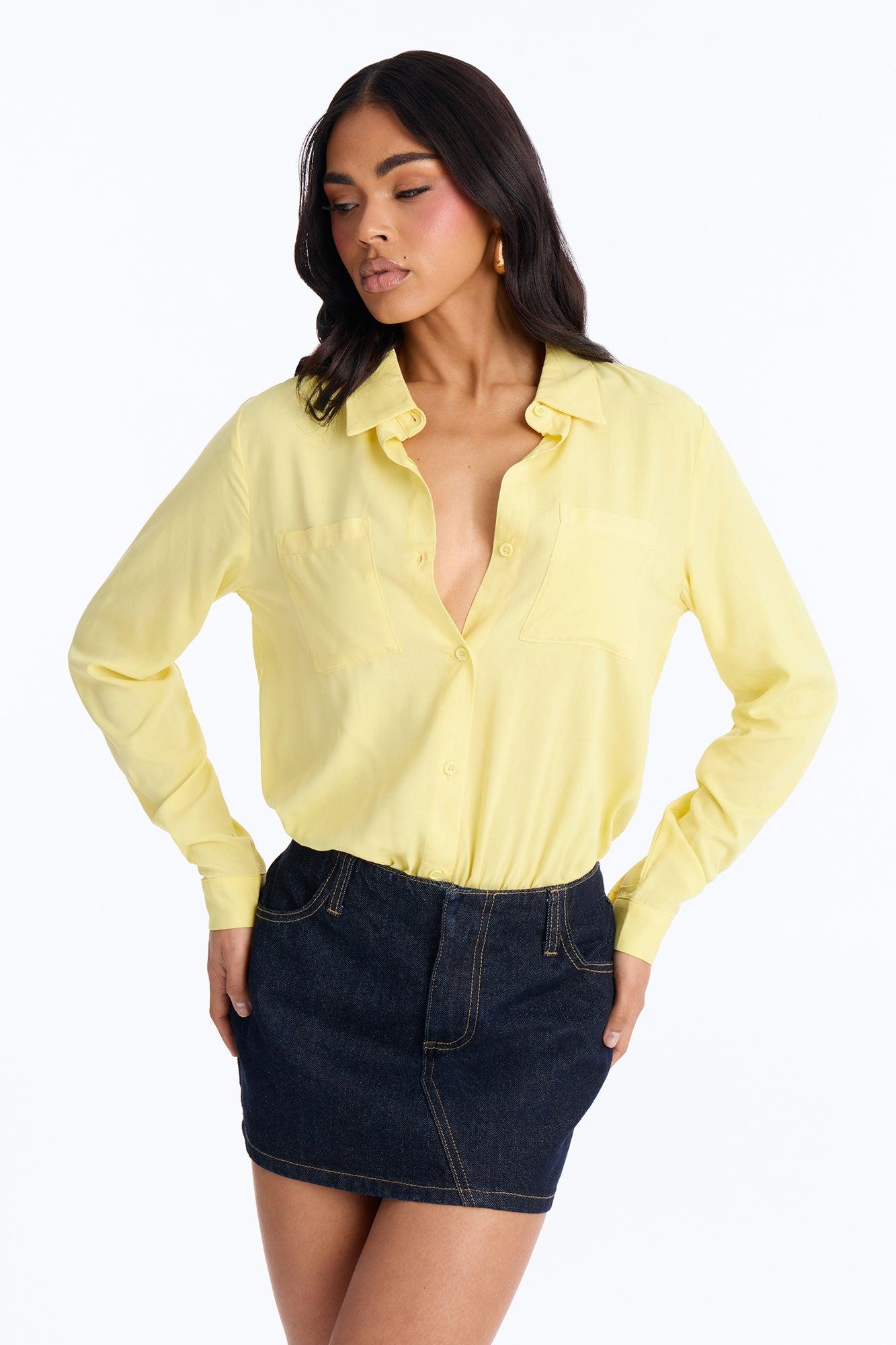 You Better Work Bodysuit - Yellow Female Product Image