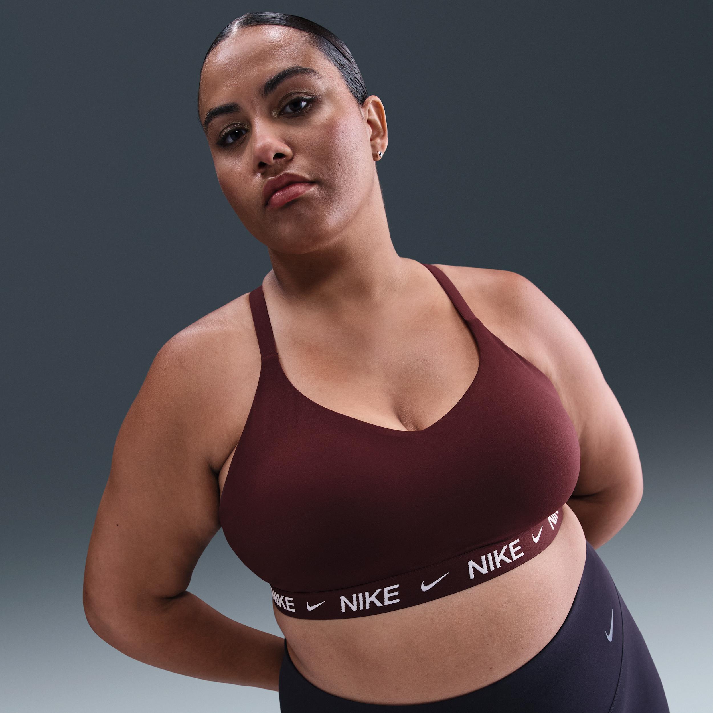 Nike Womens Indy Light Support Padded Adjustable Sports Bra (Plus Size) | FD1064-653 Product Image