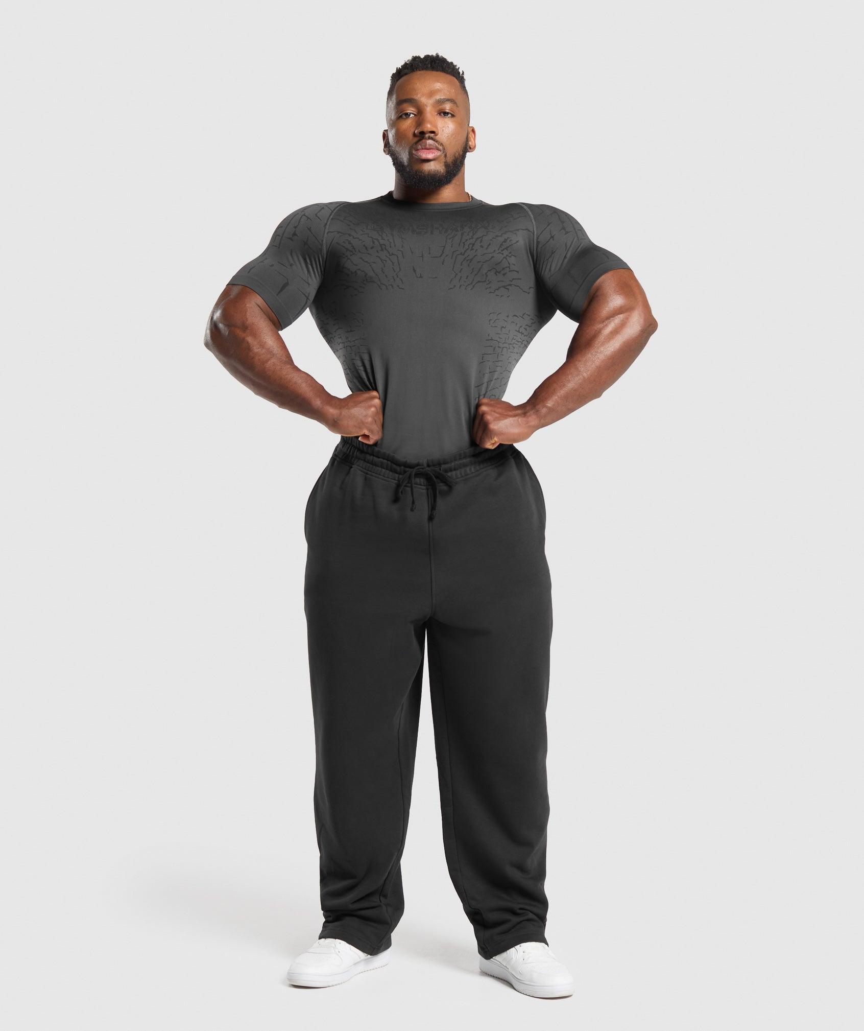 Gymshark Tectonic Seamless T Shirt - Asphalt Grey/Black Male Product Image