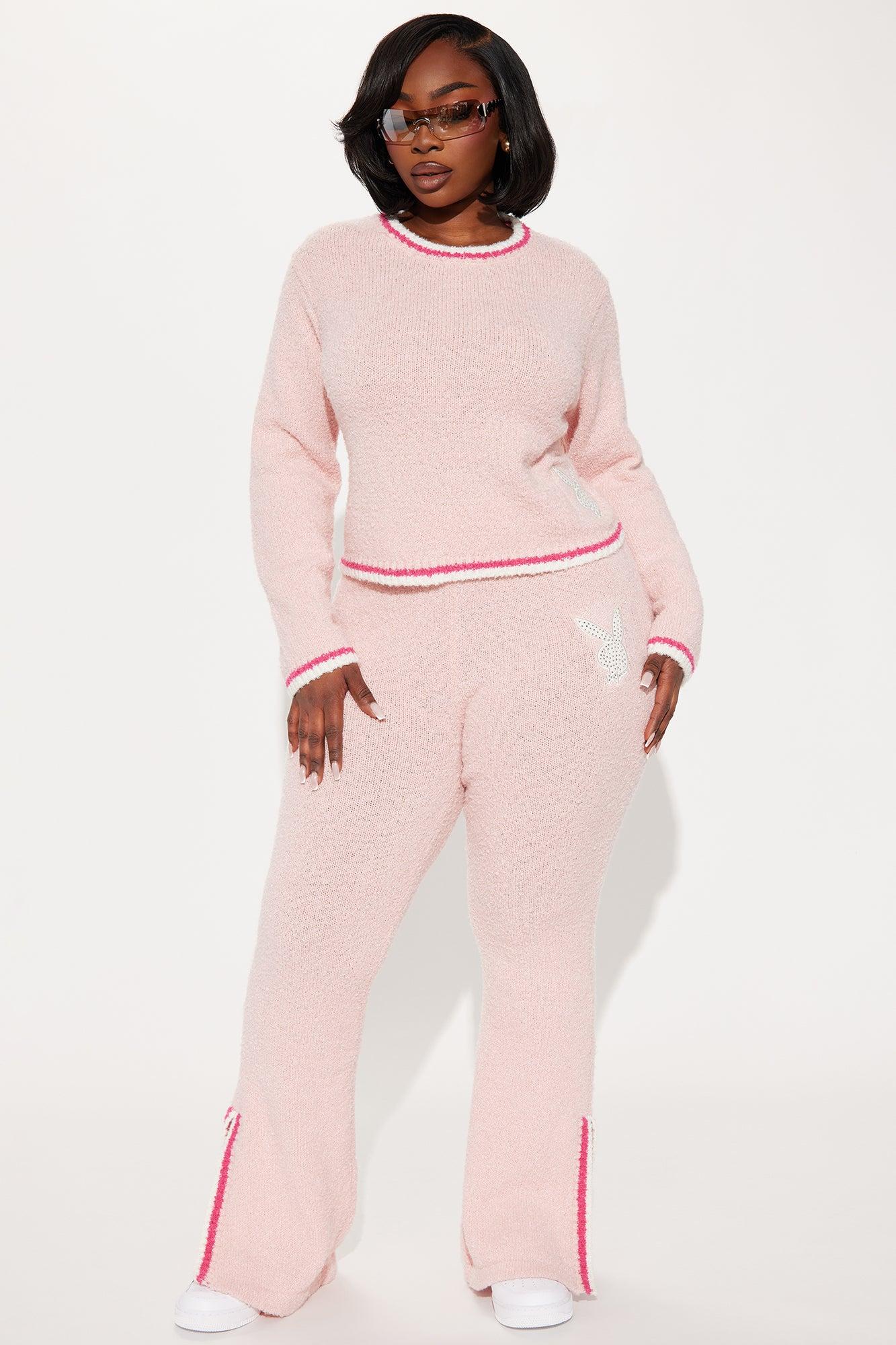 Playboy Rhinestone Cozy Top - Pink Female Product Image