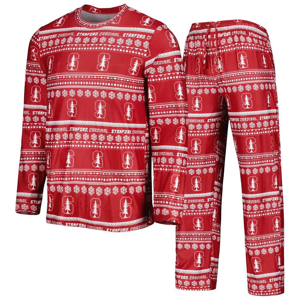 Men's Concepts Sport Cardinal Stanford Cardinal Swivel Long Sleeve T-Shirt & Pants Sleep Set,  Product Image