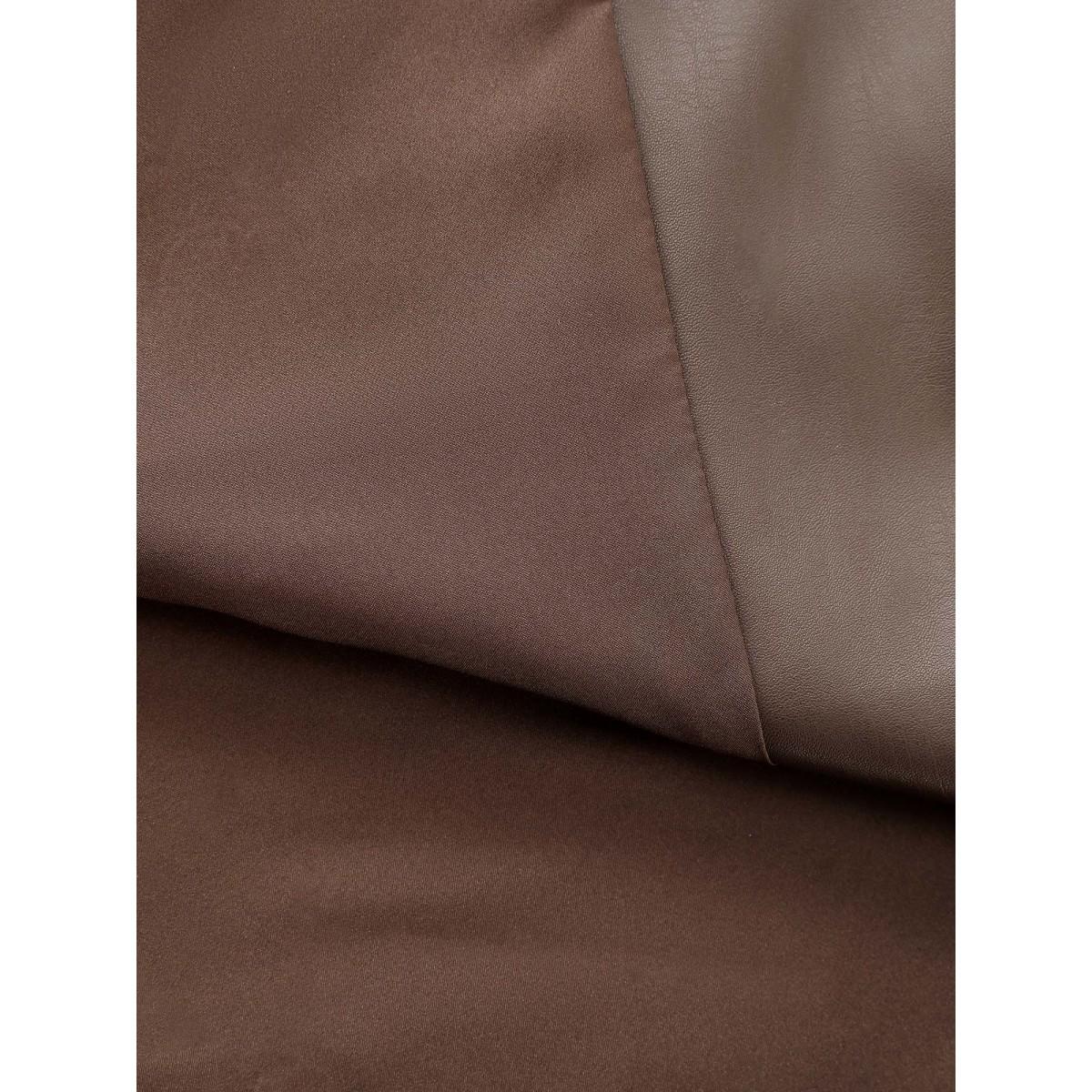 Plus Size Plaid Print Collar Pockets Coat Women Browncoffeecolor Leisure Loose Ladies Casual Winter Coats BloomChic 12/L Product Image