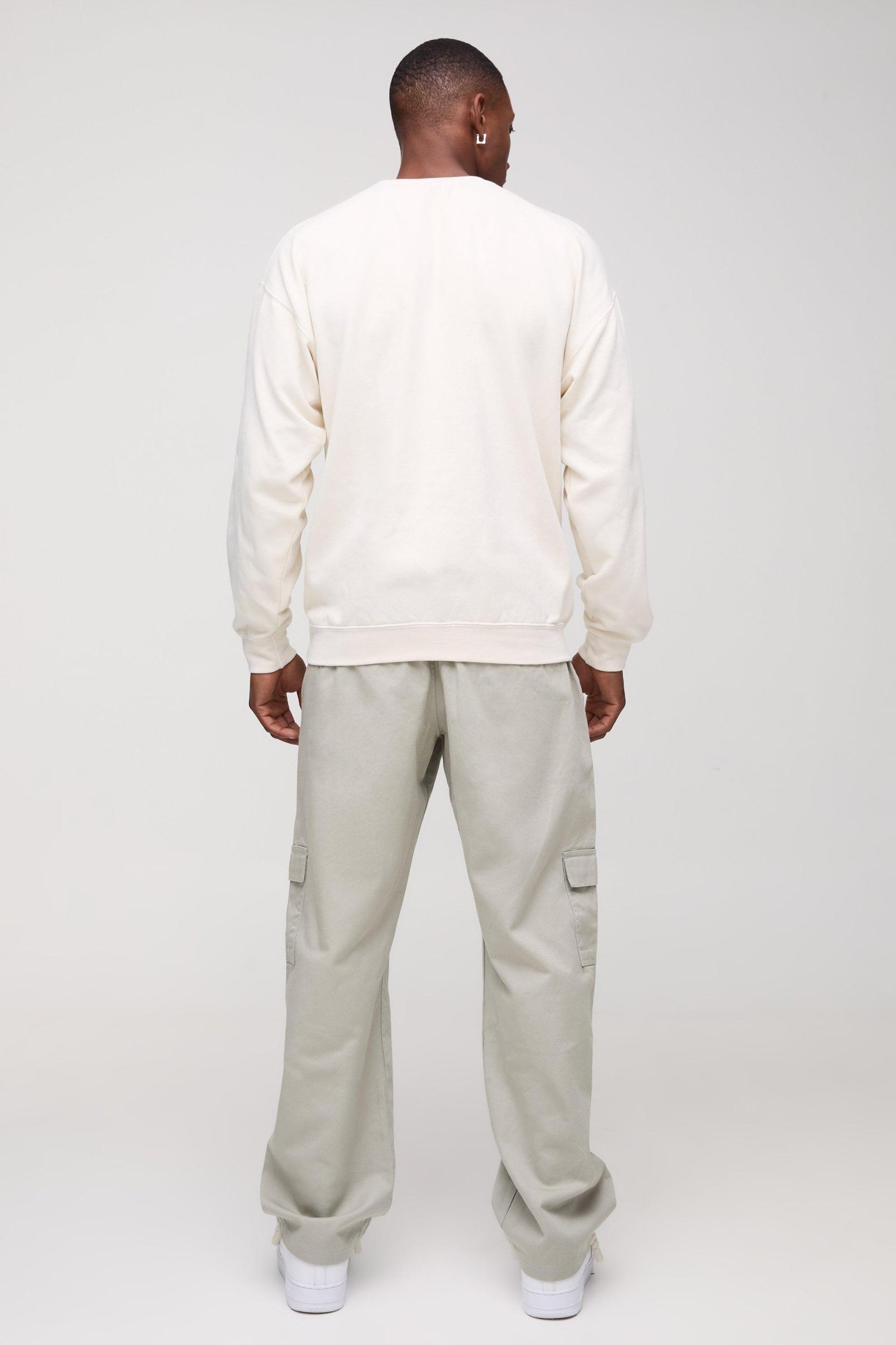 Oversized Western Arizona Graphic Washed Sweatshirt | boohooMAN USA Product Image