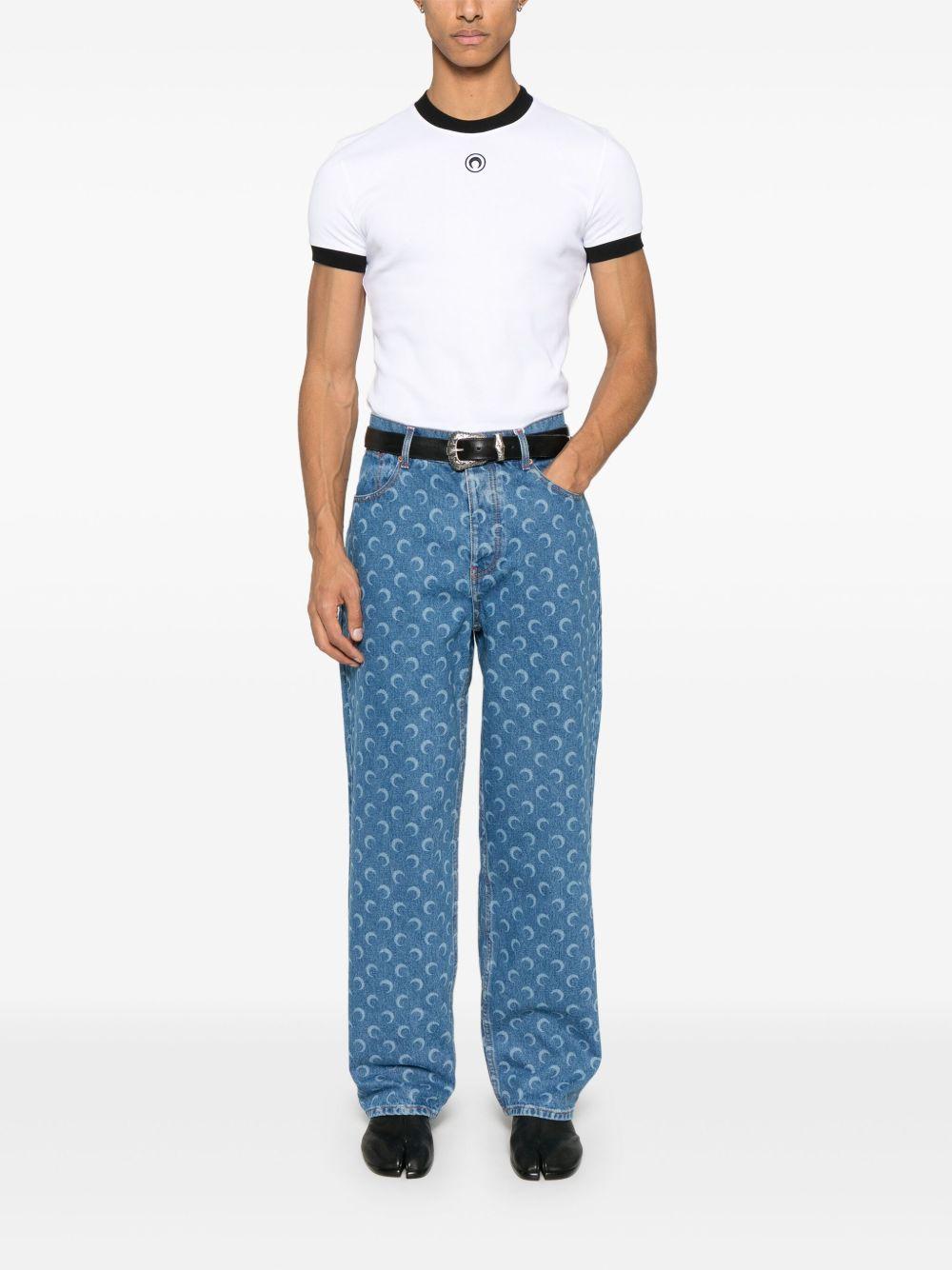 Crescent Moon-embroidered T-shirt Product Image