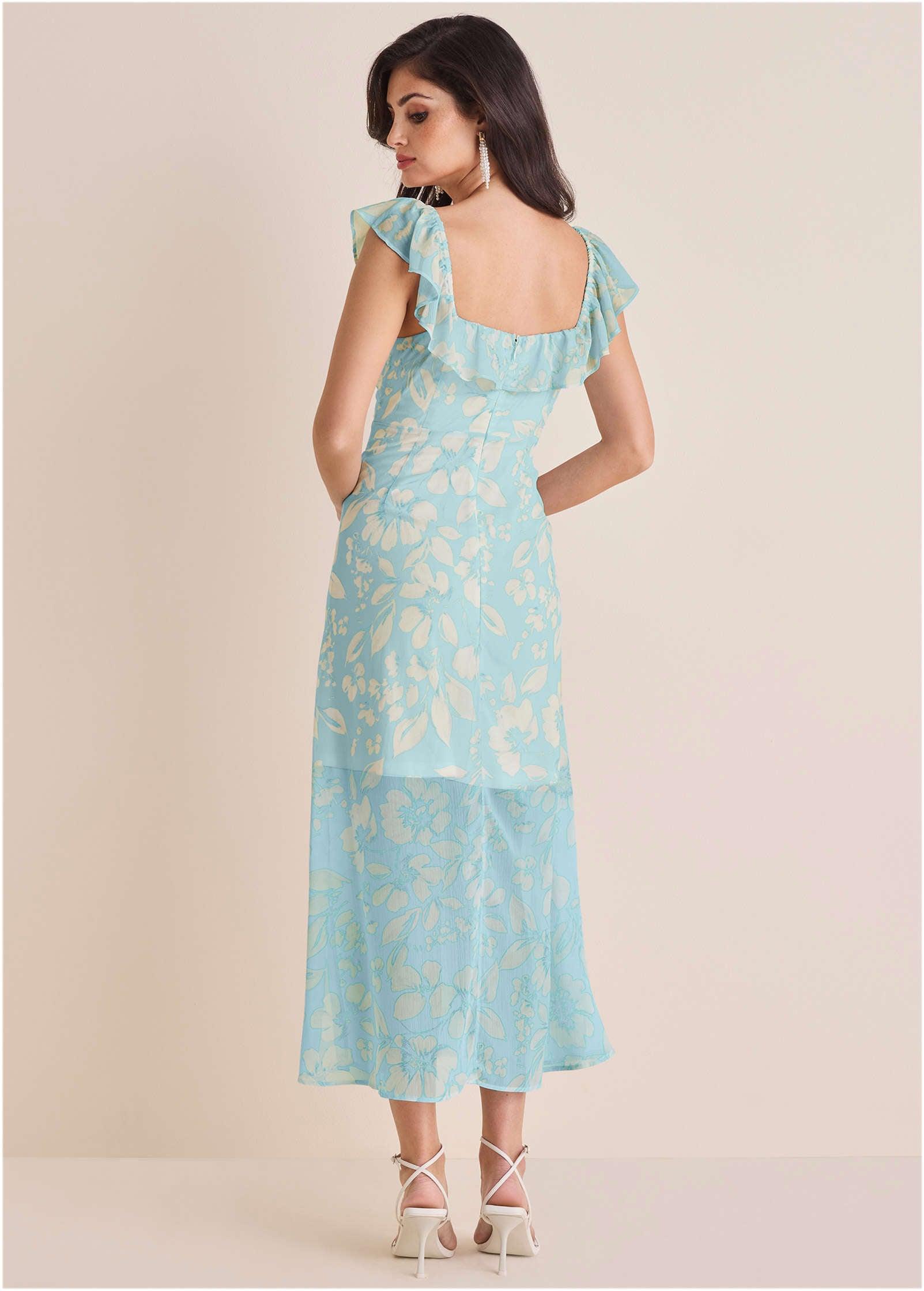 Off-The-Shoulder Maxi Dress - Dancing Whimsy Floral Product Image