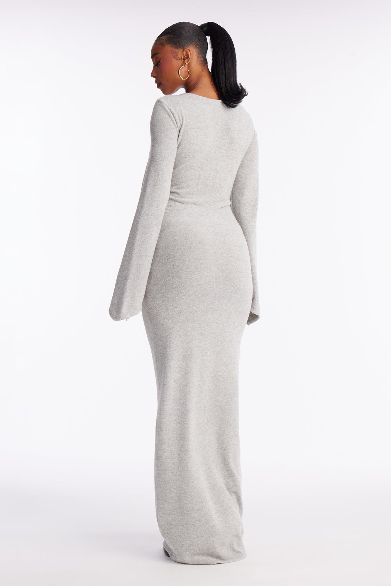 Tabitha Sweater Maxi Dress - Grey Female Product Image