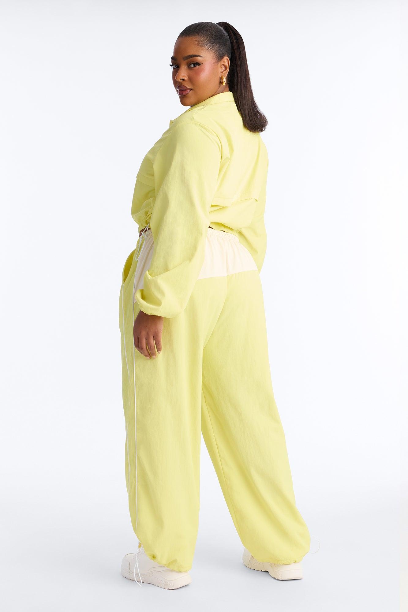 Bella Windbreaker Pant Set - Yellow Female Product Image