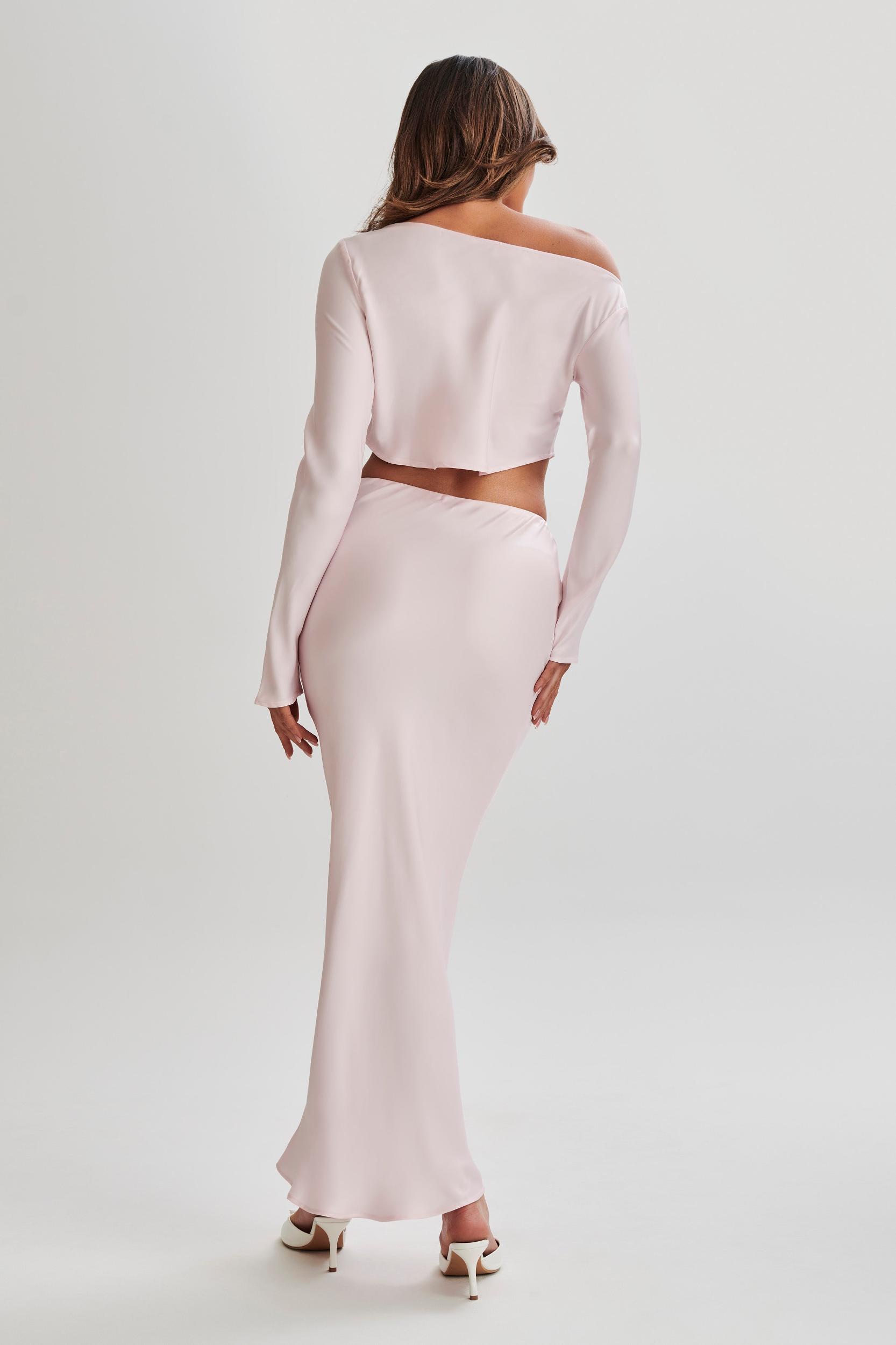 Violeta Satin Maxi Skirt - Fairy Floss Pink Product Image