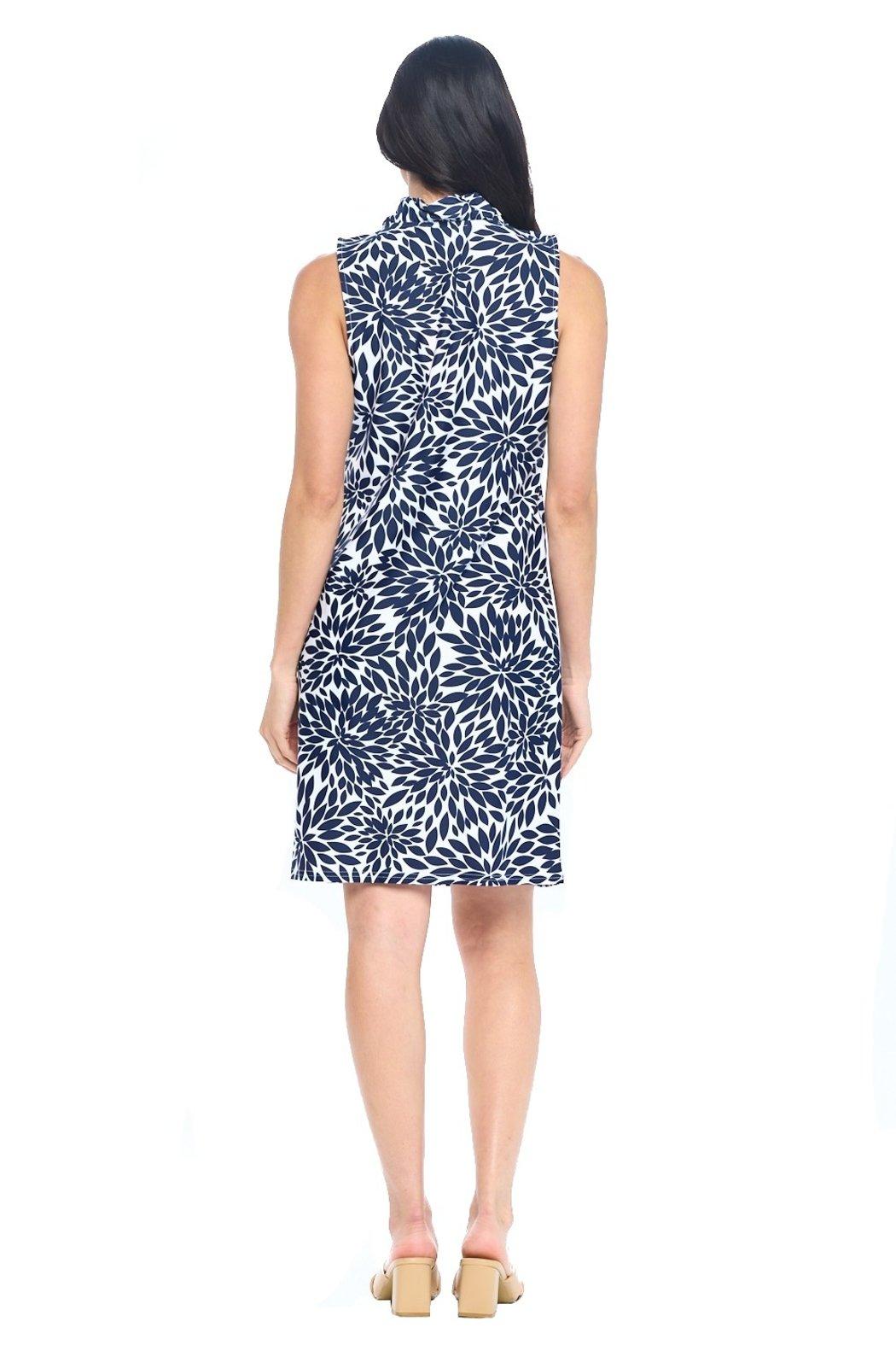 Navy Ruffleline Shift Dress Product Image